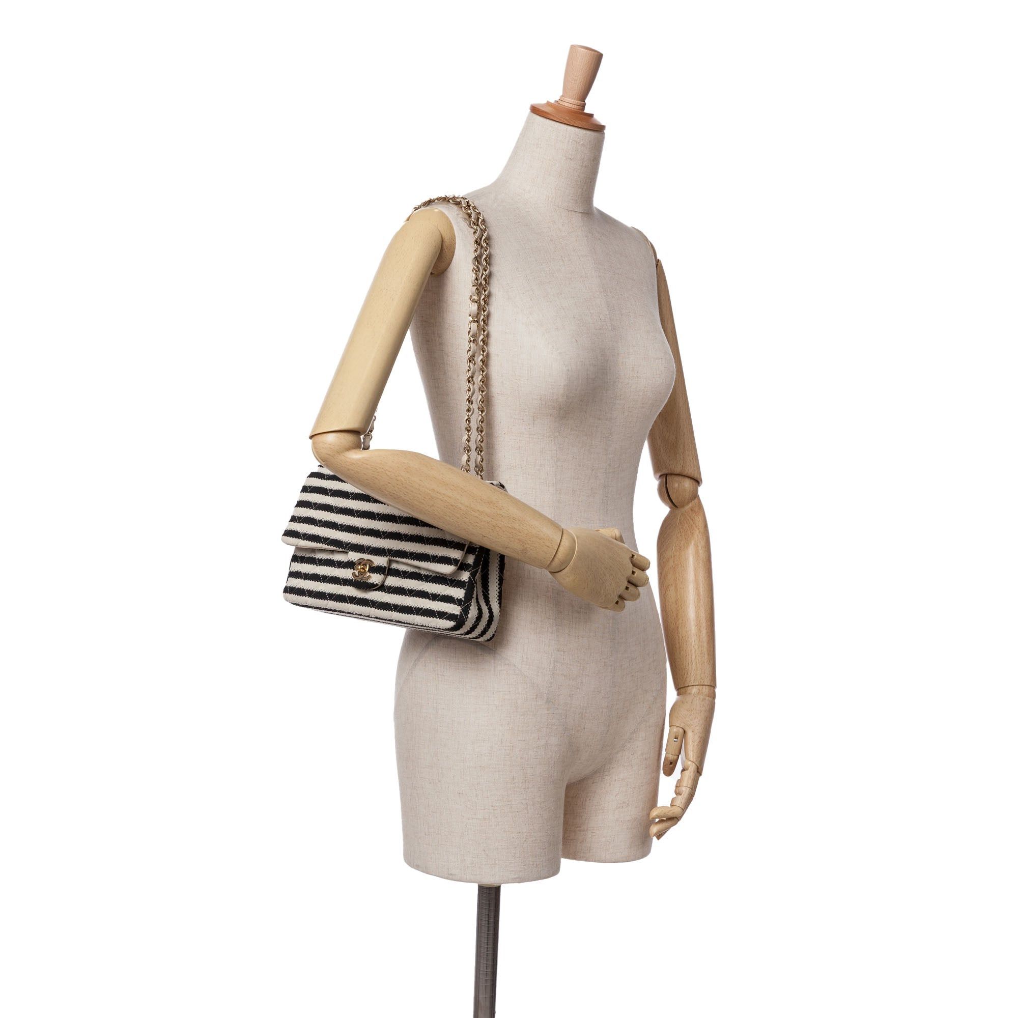 Chanel Chanel Medium Classic Jersey Coco Sailor Double Flap Black Size ONE SIZE - 14 Thumbnail