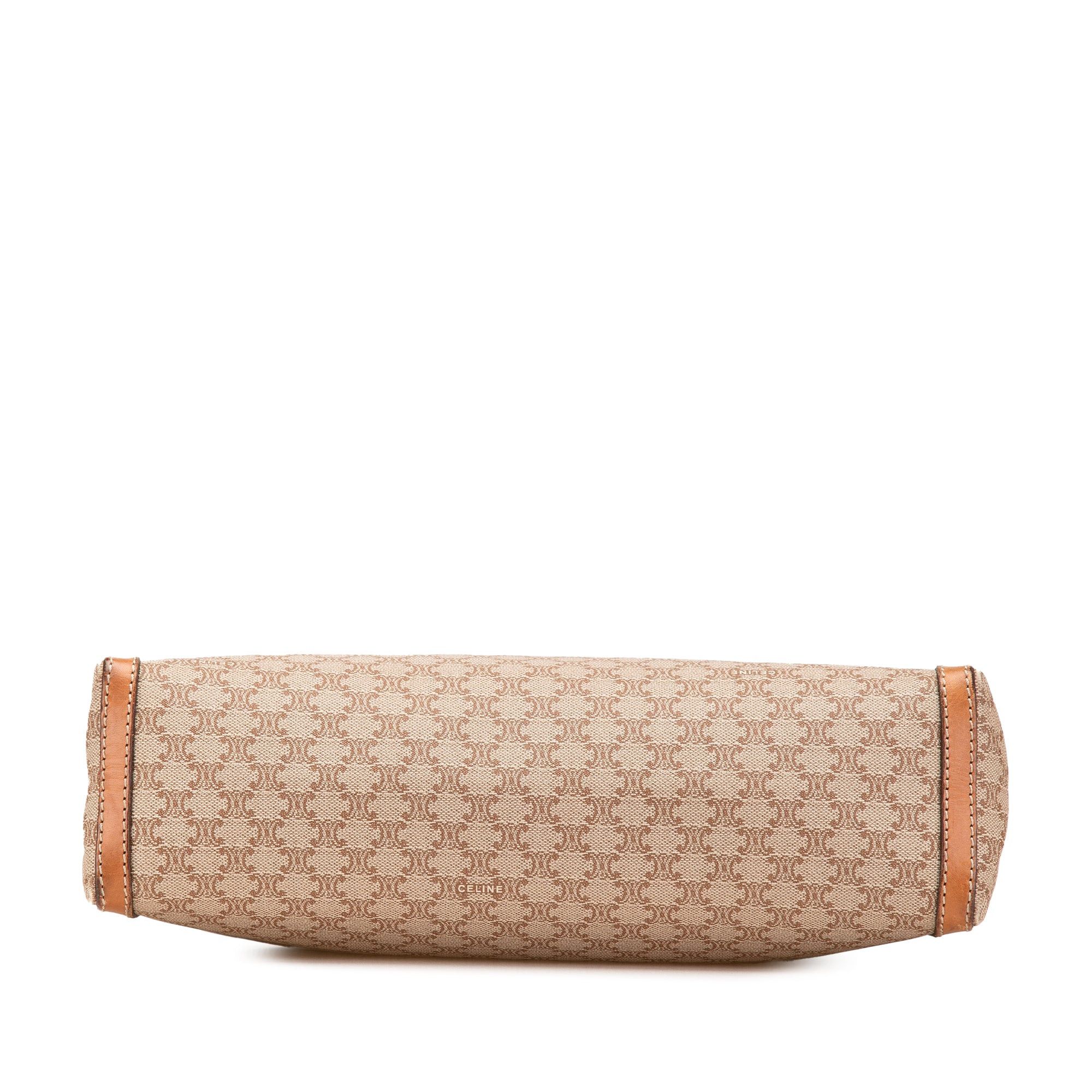 Celine Celine Macadam Coated Canvas Clutch Brown Size ONE SIZE - 3 Thumbnail