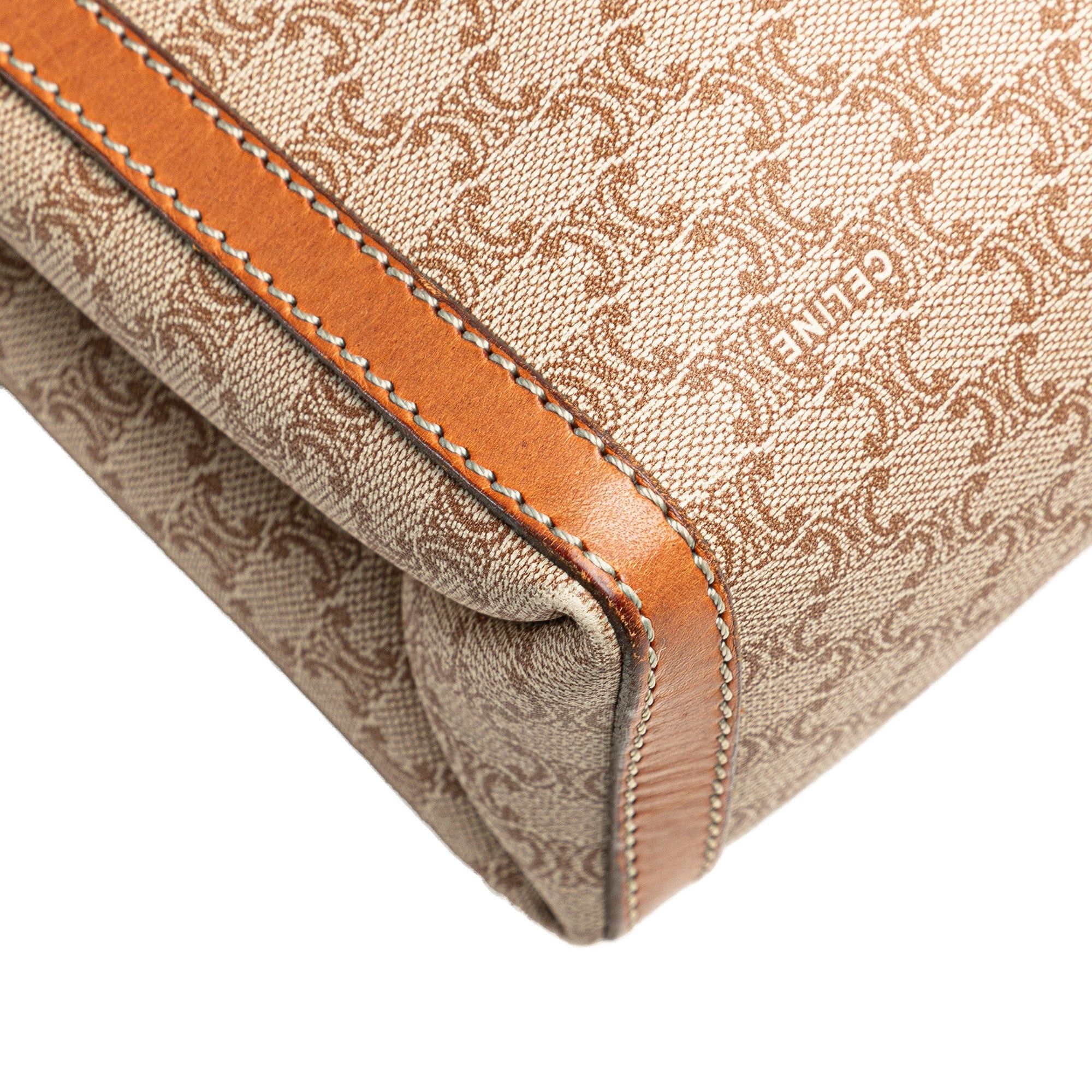 Celine Celine Macadam Coated Canvas Clutch Brown Size ONE SIZE - 13 Thumbnail