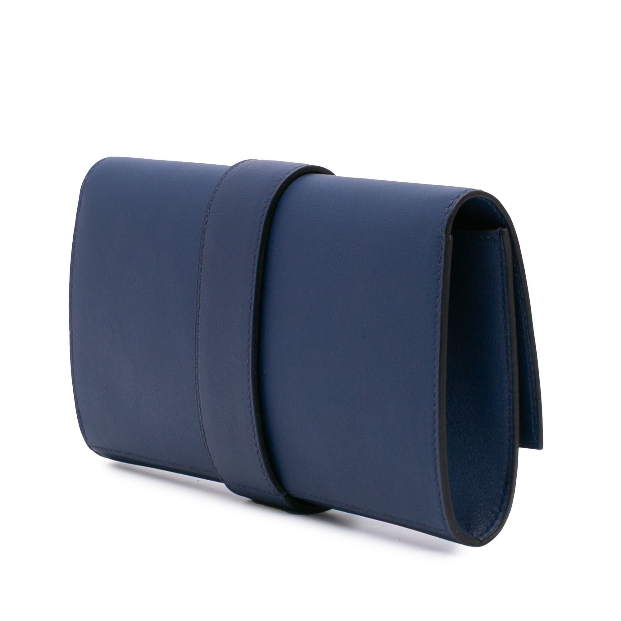 Hermes Hermès Chevre Mysore Medor Clutch 23 Blue Size ONE SIZE - 2 Thumbnail