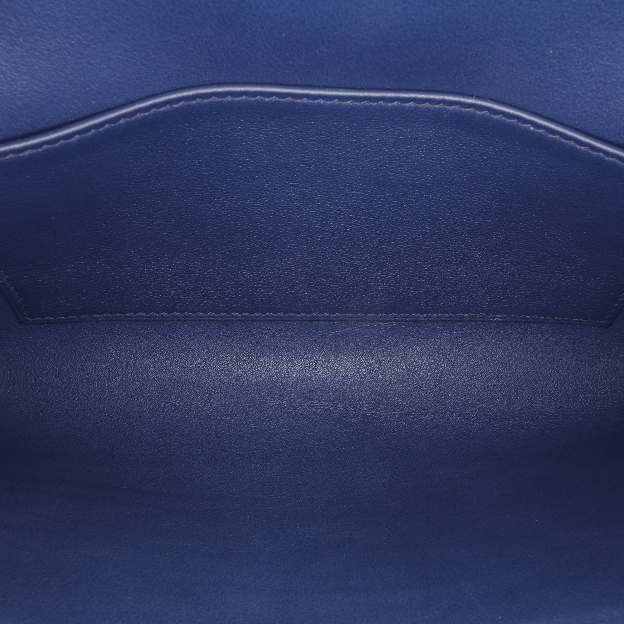 Hermes Hermès Chevre Mysore Medor Clutch 23 Blue Size ONE SIZE - 4 Thumbnail