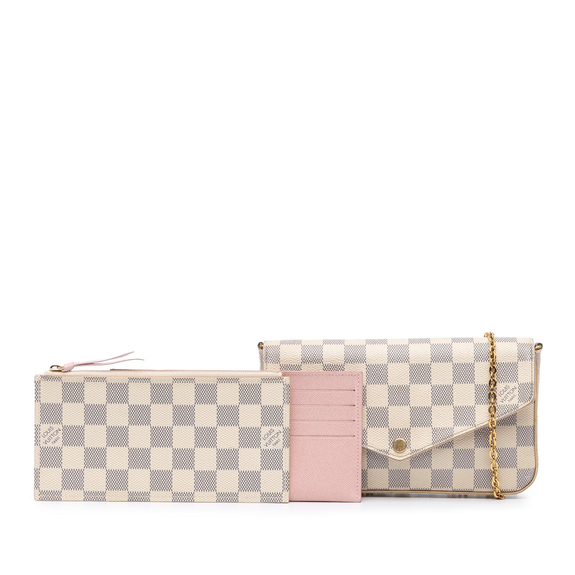 Louis Vuitton Louis Vuitton Damier Azur Felicie Pochette White Size ONE SIZE - 11 Thumbnail