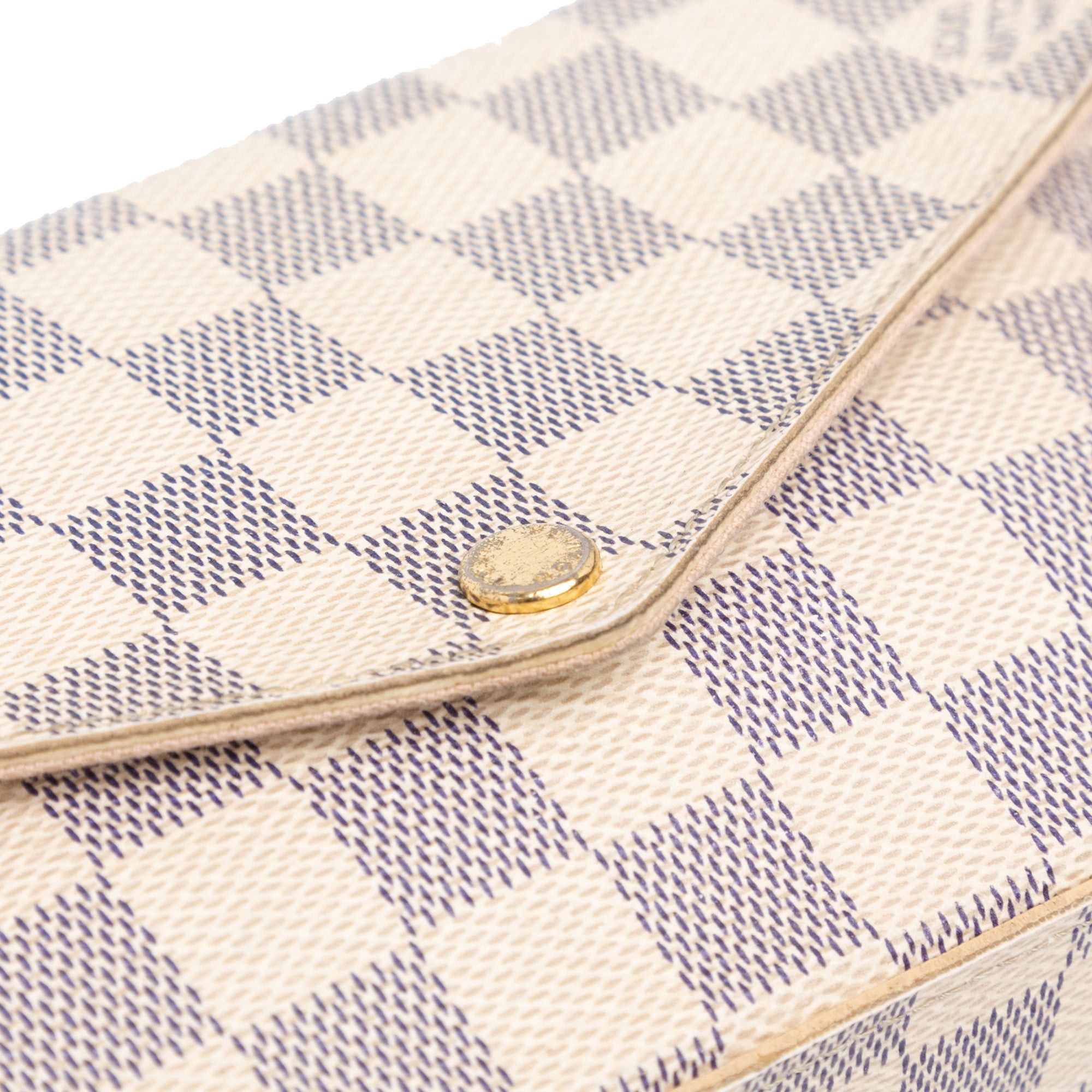Louis Vuitton Louis Vuitton Damier Azur Felicie Pochette White Size ONE SIZE - 9 Thumbnail