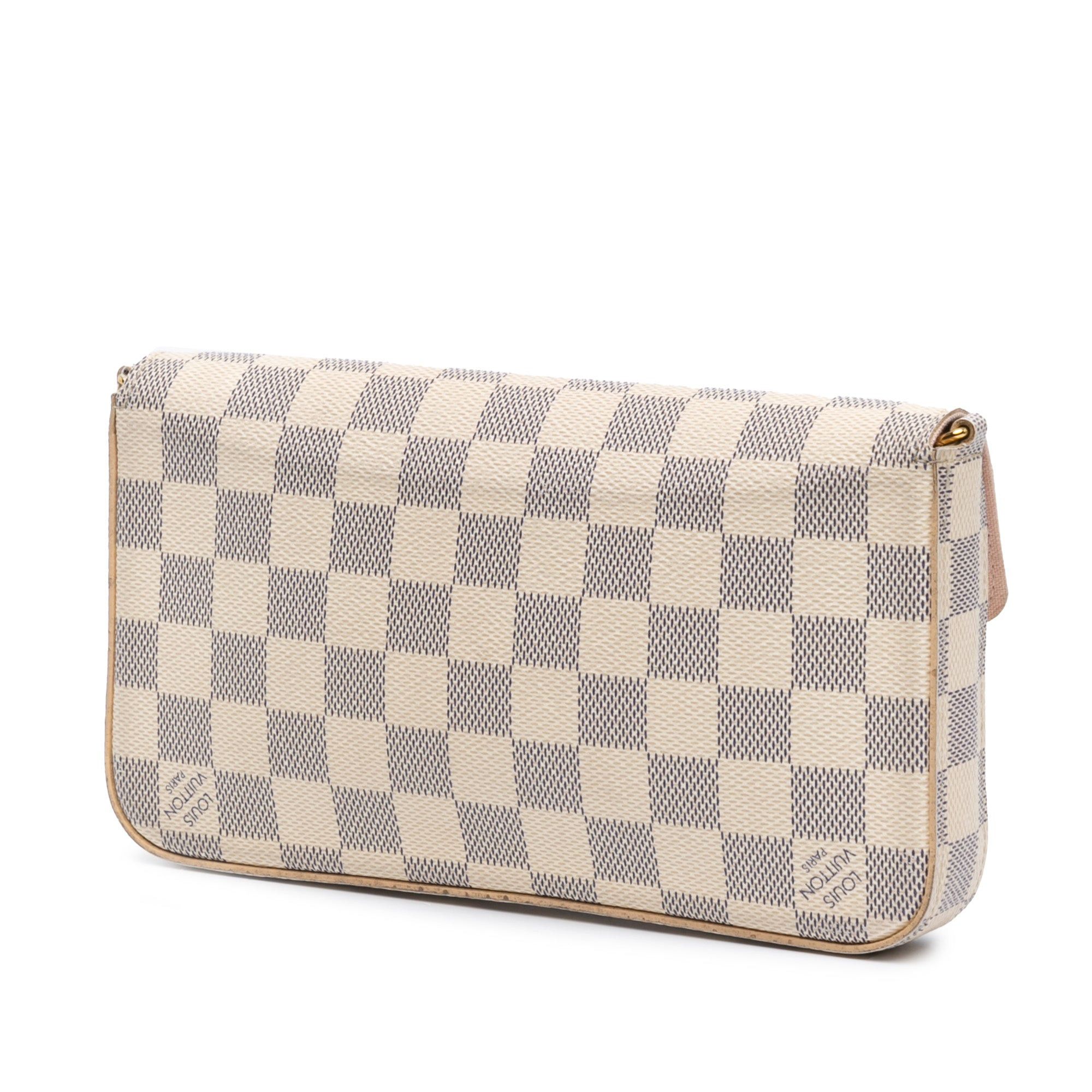 Louis Vuitton Louis Vuitton Damier Azur Felicie Pochette White Size ONE SIZE - 2 Thumbnail