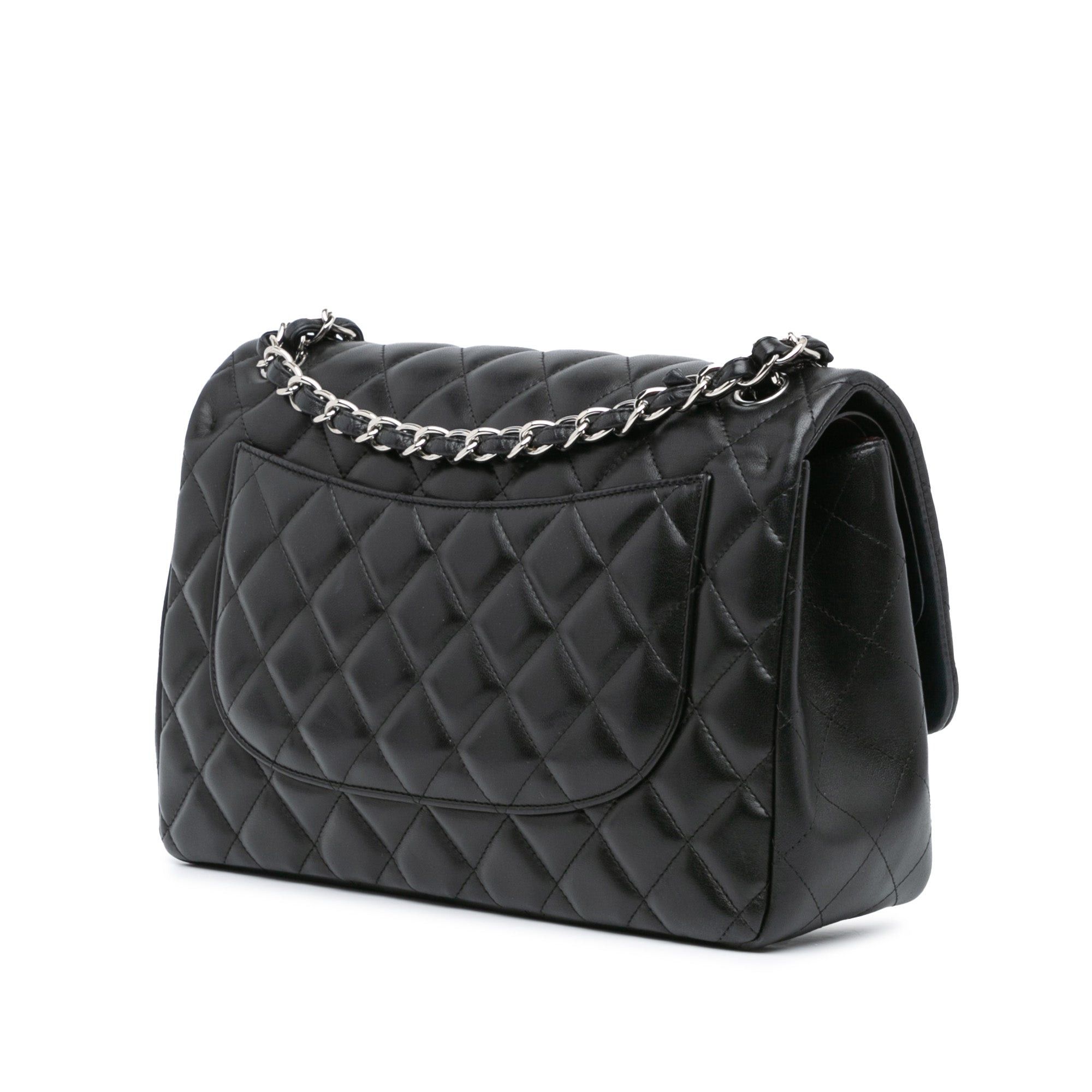 Chanel Chanel Jumbo Classic Lambskin Double Flap Black Size ONE SIZE - 2 Thumbnail