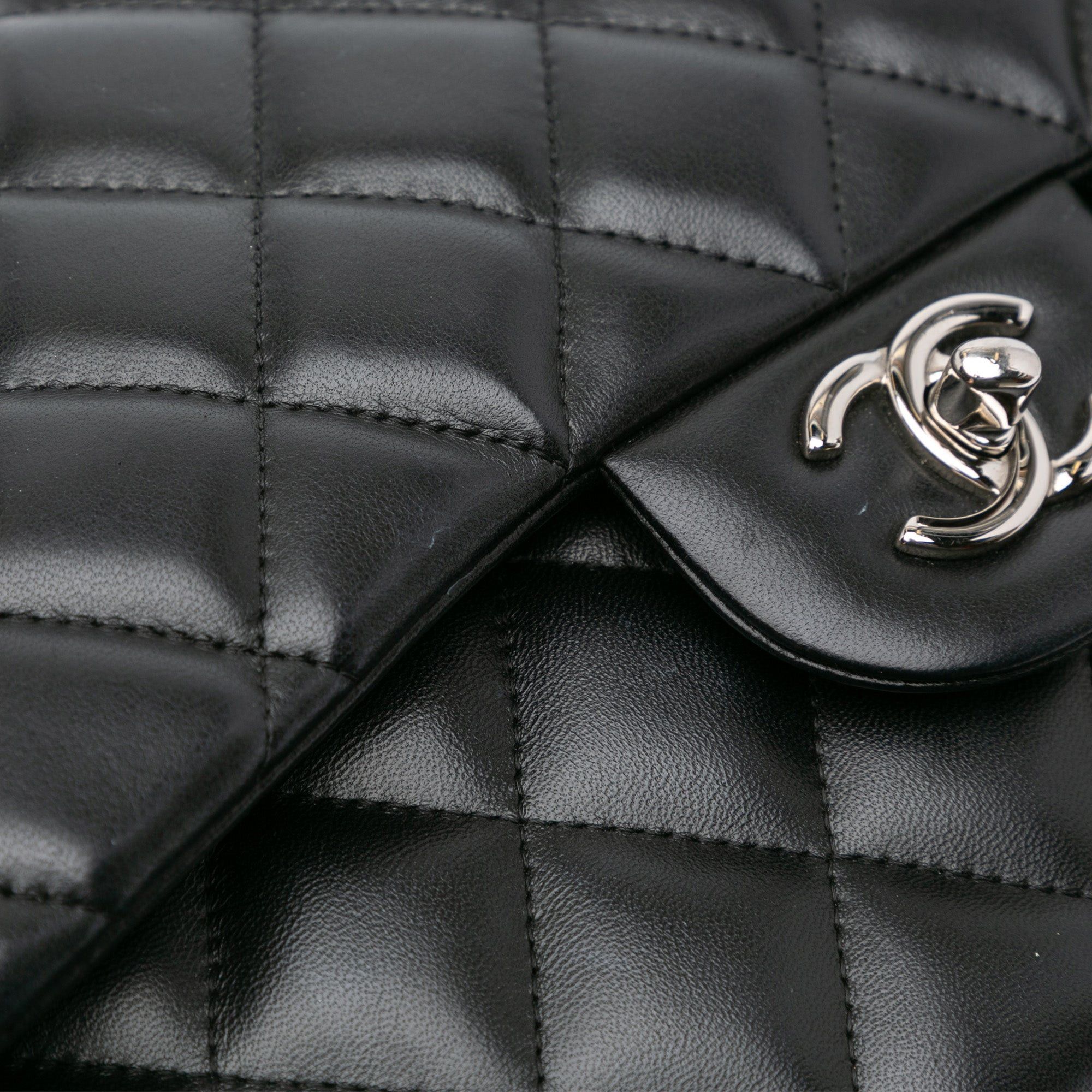 Chanel Chanel Jumbo Classic Lambskin Double Flap Black Size ONE SIZE - 9 Thumbnail