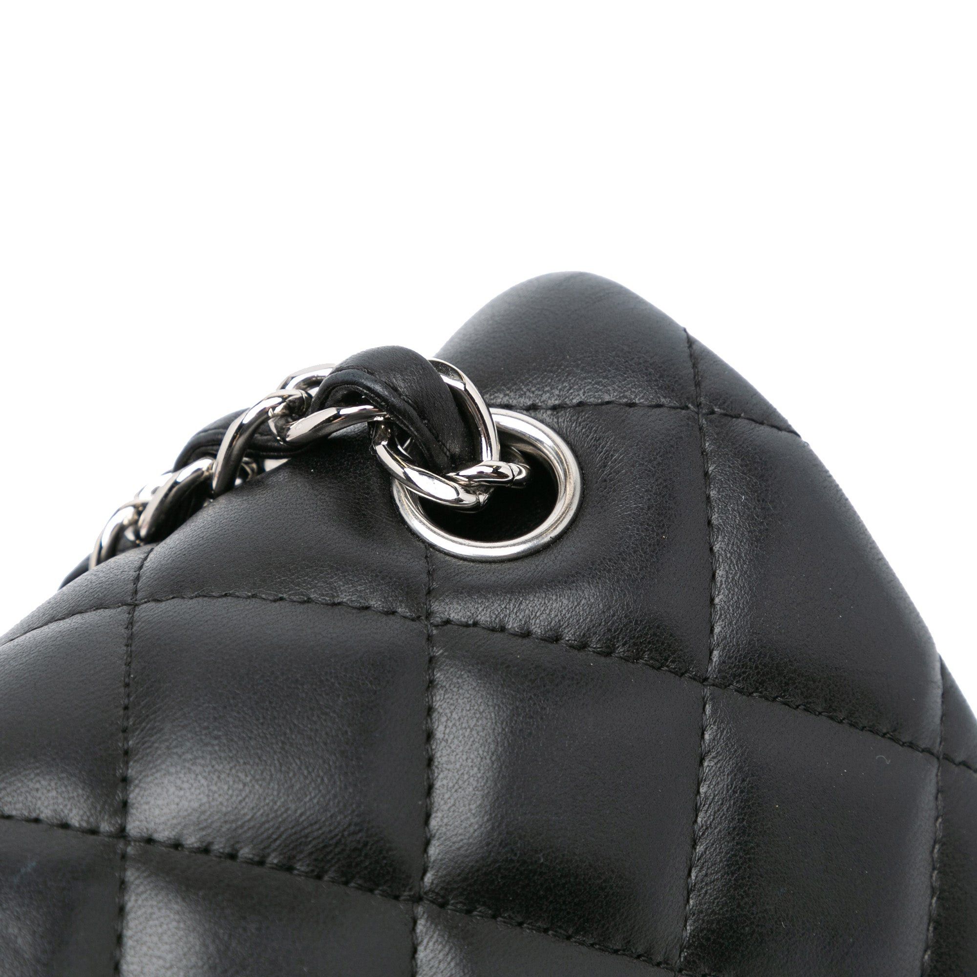 Chanel Chanel Jumbo Classic Lambskin Double Flap Black Size ONE SIZE - 12 Thumbnail
