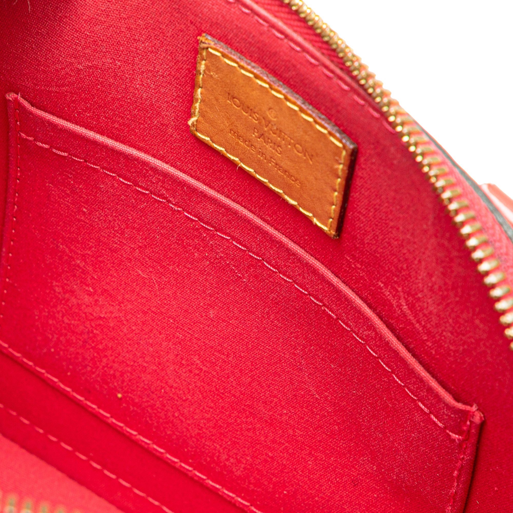 Louis Vuitton Louis Vuitton Monogram Vernis Alma BB Red Size ONE SIZE - 9 Thumbnail