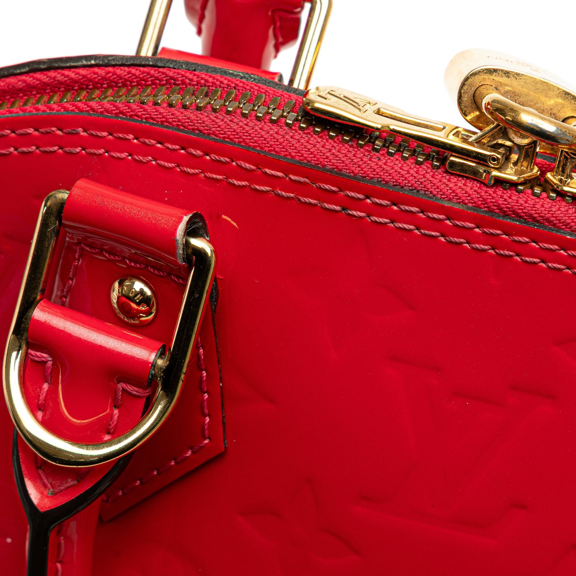 Louis Vuitton Louis Vuitton Monogram Vernis Alma BB Red Size ONE SIZE - 10 Thumbnail