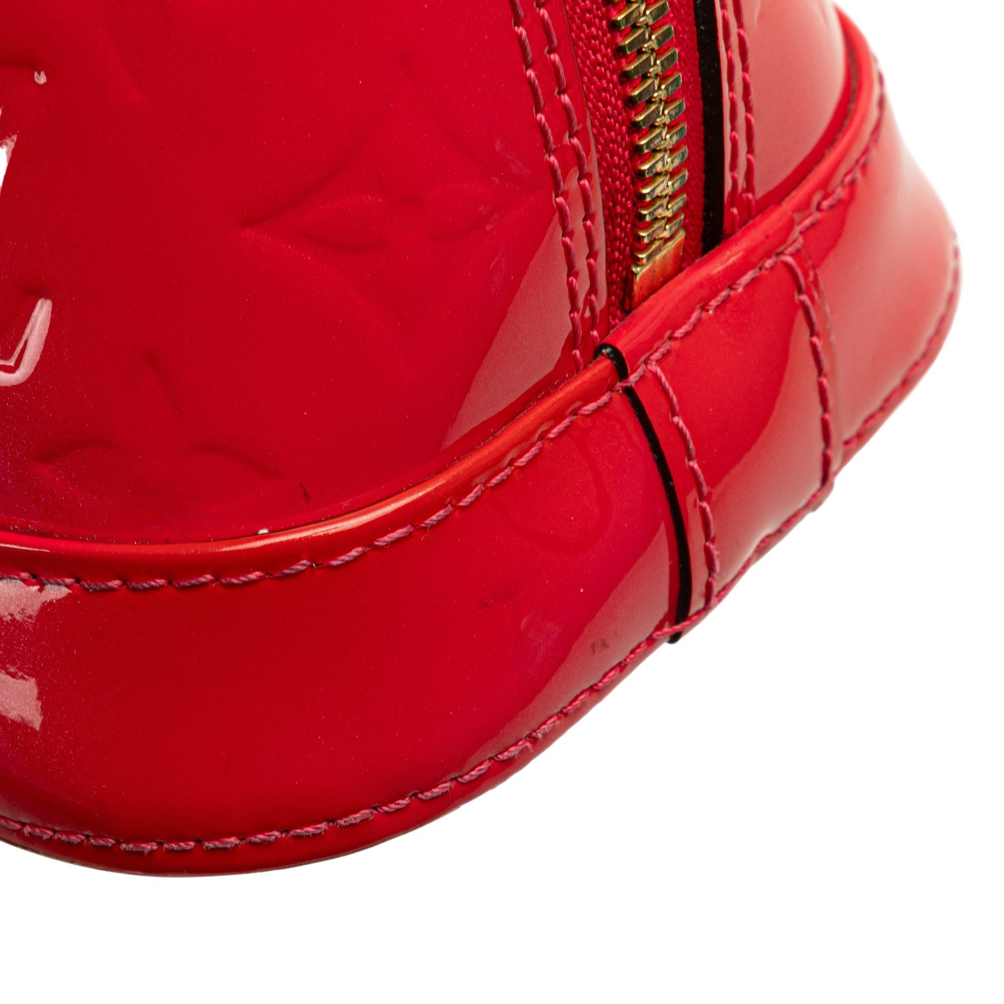 Louis Vuitton Louis Vuitton Monogram Vernis Alma BB Red Size ONE SIZE - 13 Thumbnail