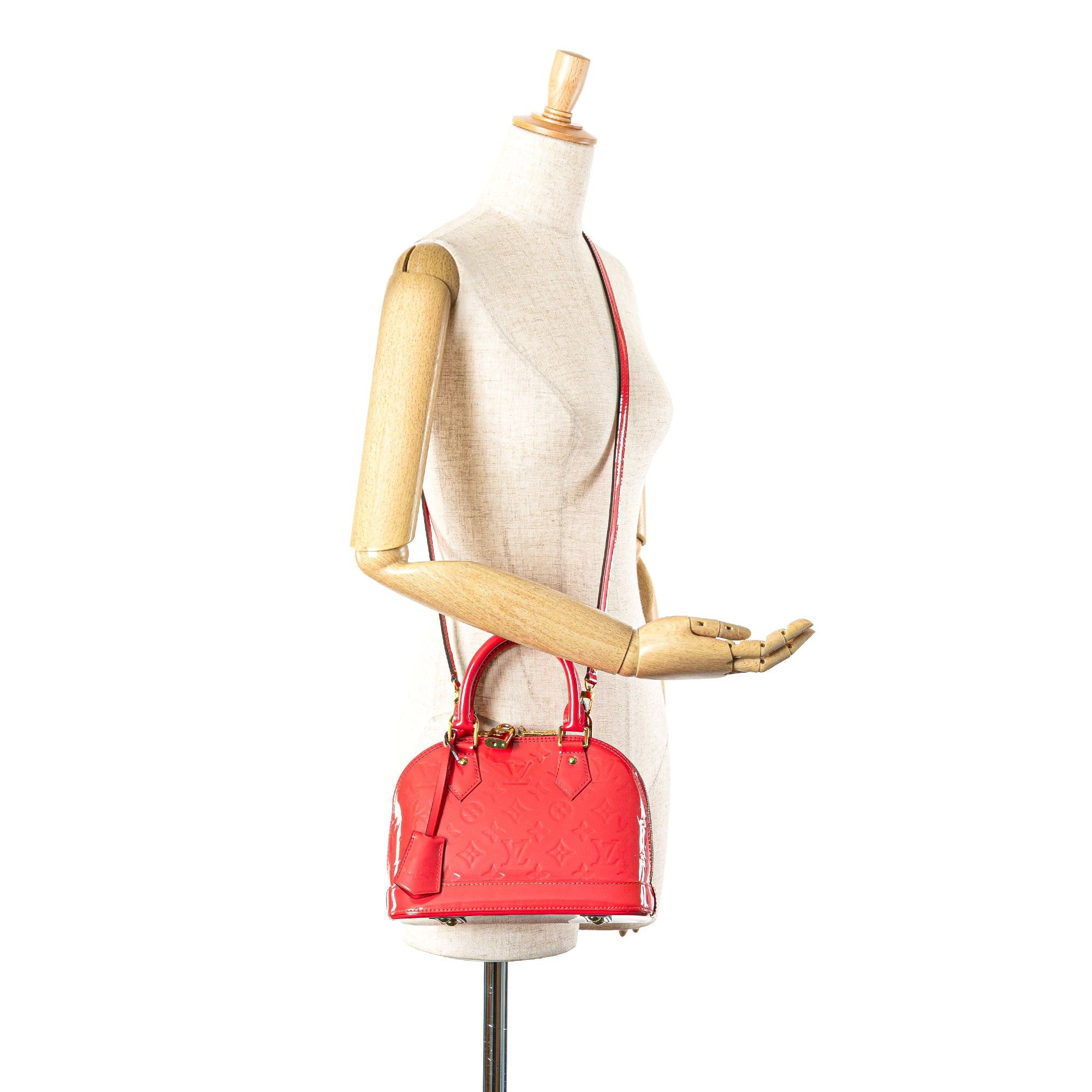 Louis Vuitton Louis Vuitton Monogram Vernis Alma BB Red Size ONE SIZE - 15 Thumbnail