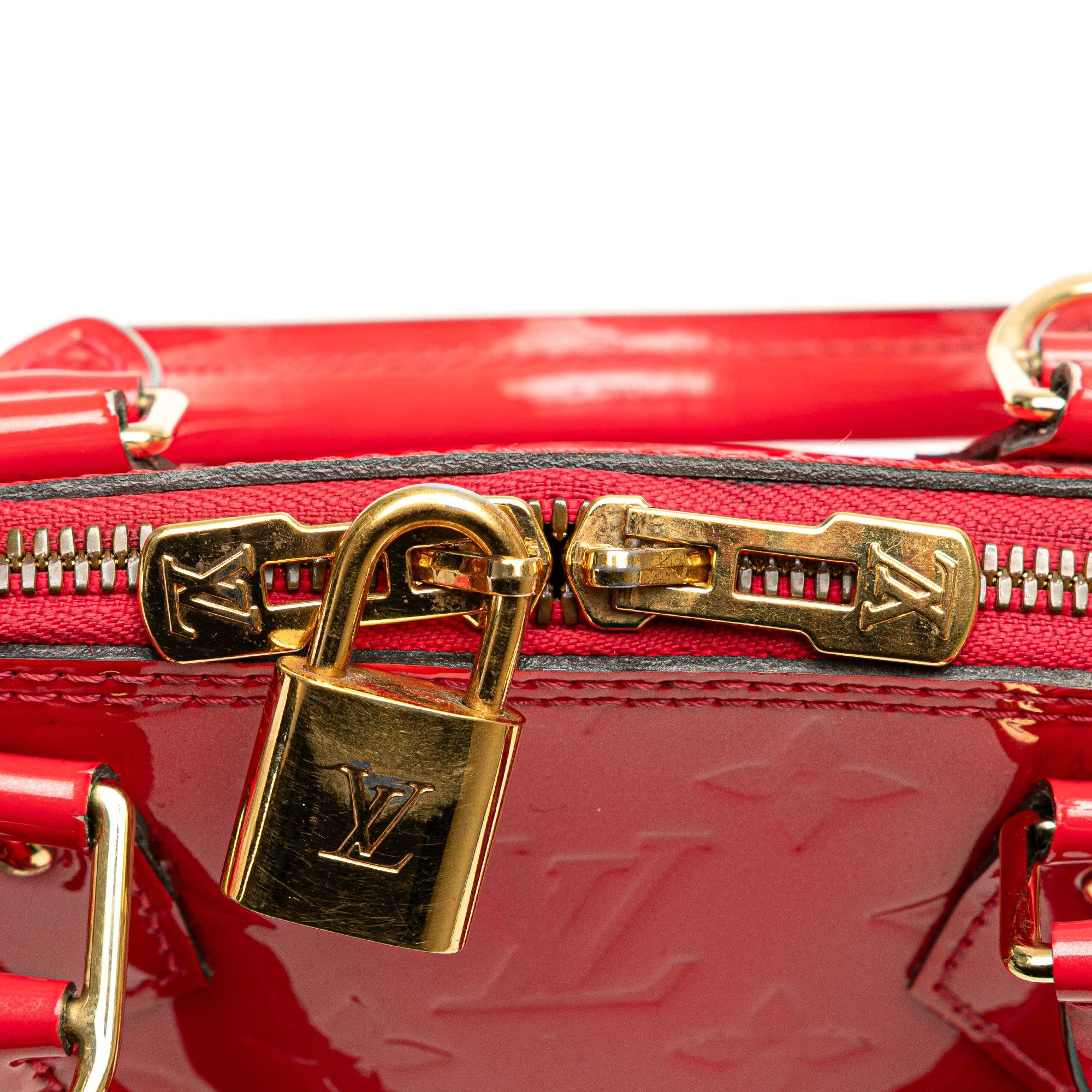 Louis Vuitton Louis Vuitton Monogram Vernis Alma BB Red Size ONE SIZE - 7 Thumbnail