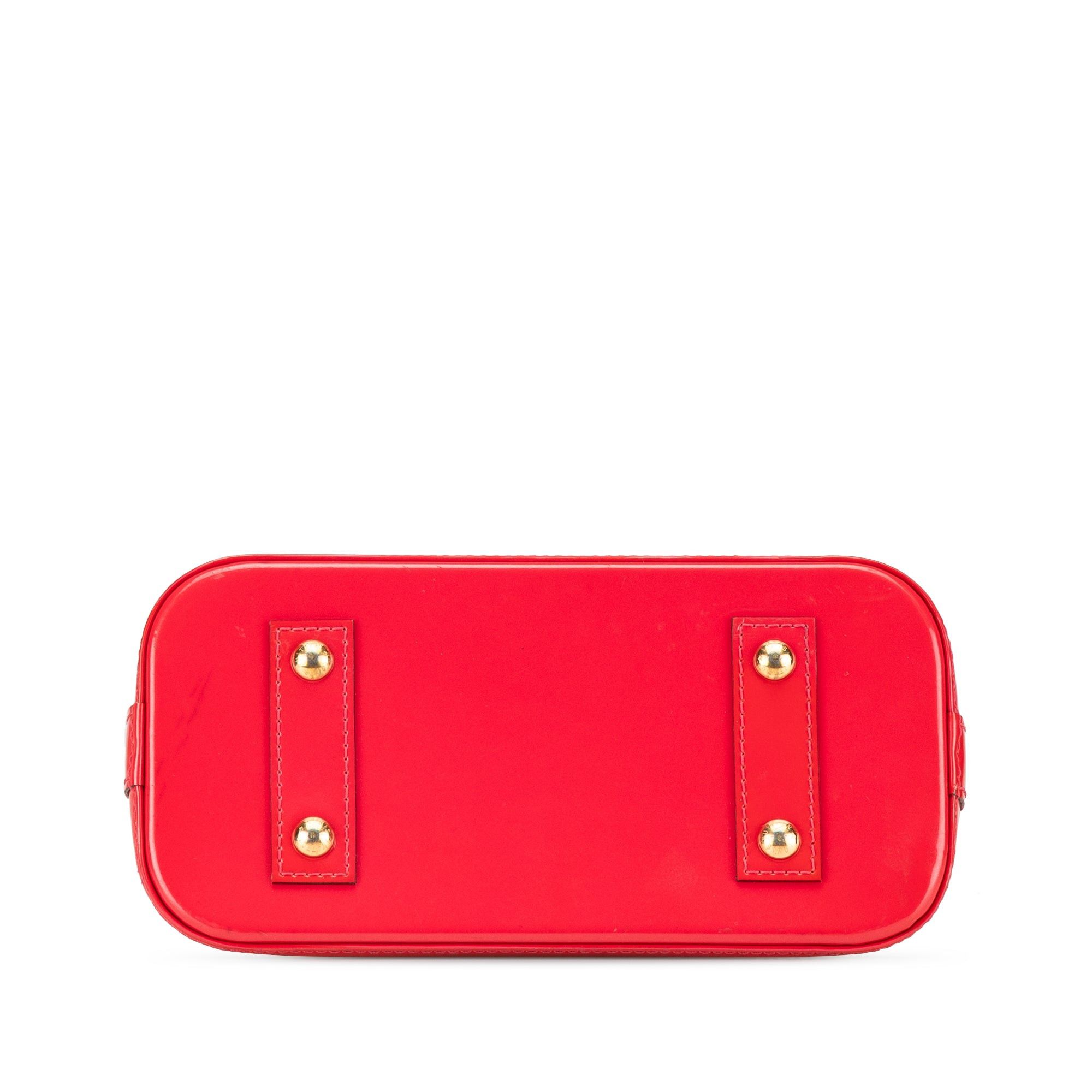 Louis Vuitton Louis Vuitton Monogram Vernis Alma BB Red Size ONE SIZE - 3 Thumbnail