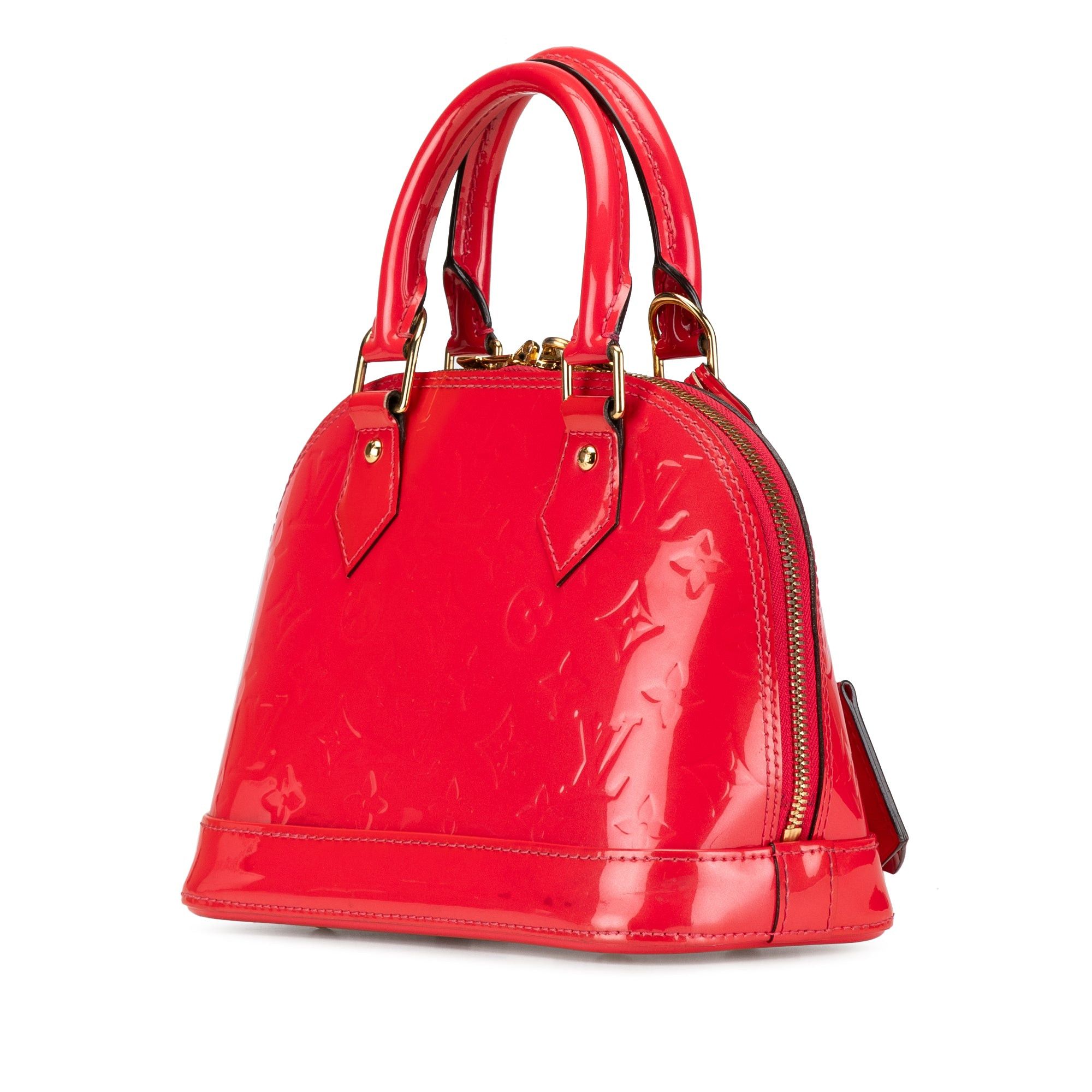 Louis Vuitton Louis Vuitton Monogram Vernis Alma BB Red Size ONE SIZE - 2 Thumbnail