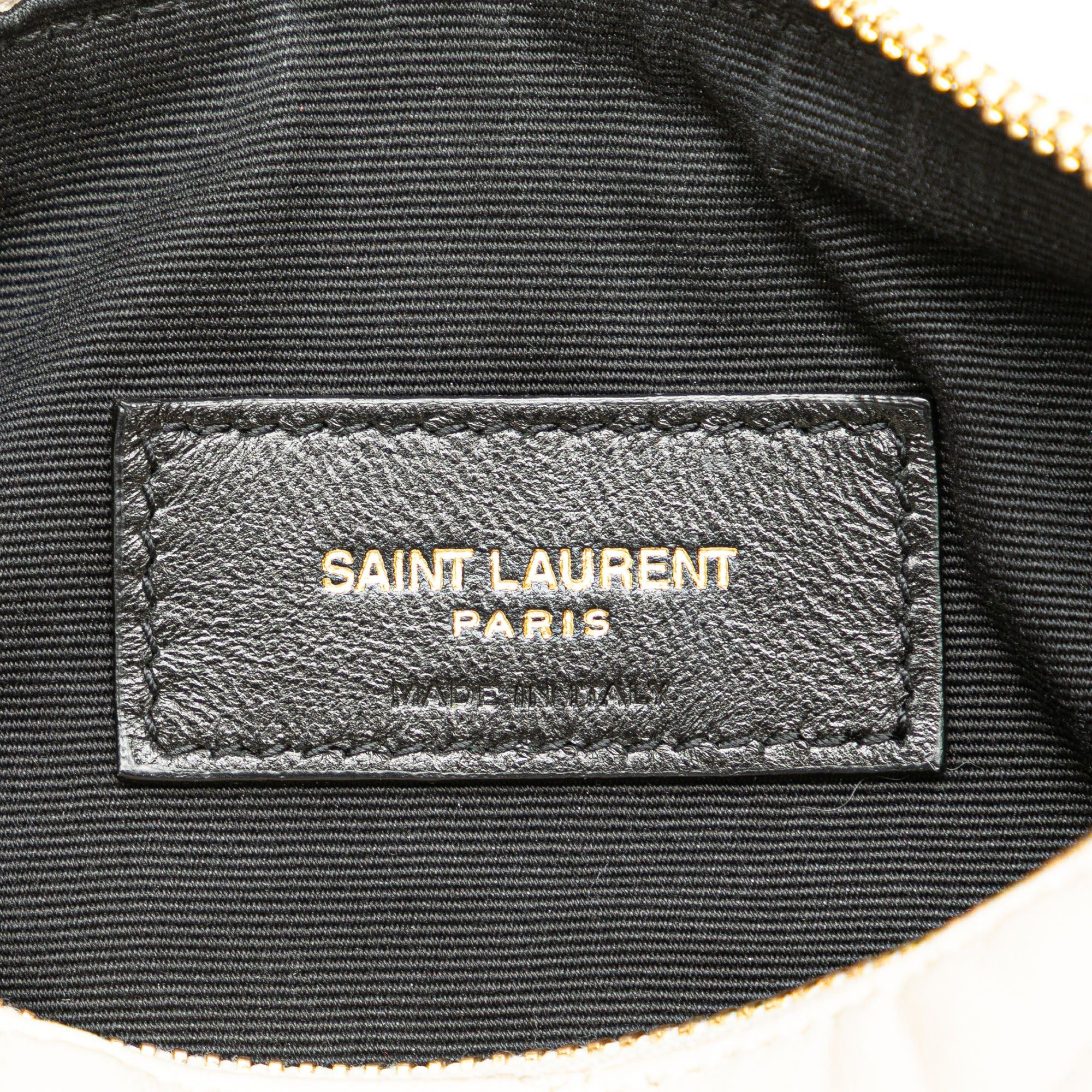Saint Laurent Paris Saint Laurent Mini Quilted Lambskin Sade Tube Bag White Size ONE SIZE - 5 Thumbnail