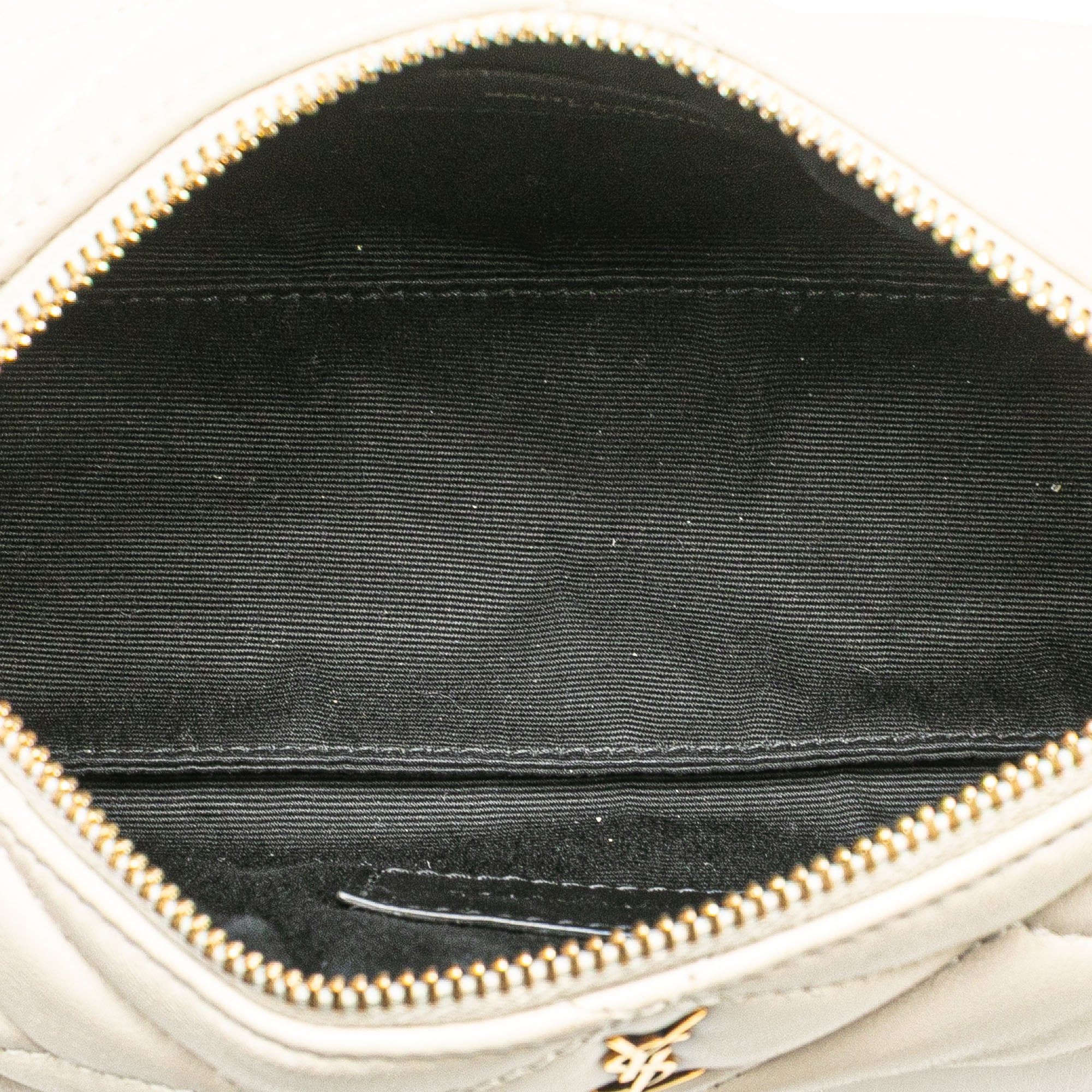 Saint Laurent Paris Saint Laurent Mini Quilted Lambskin Sade Tube Bag White Size ONE SIZE - 4 Thumbnail