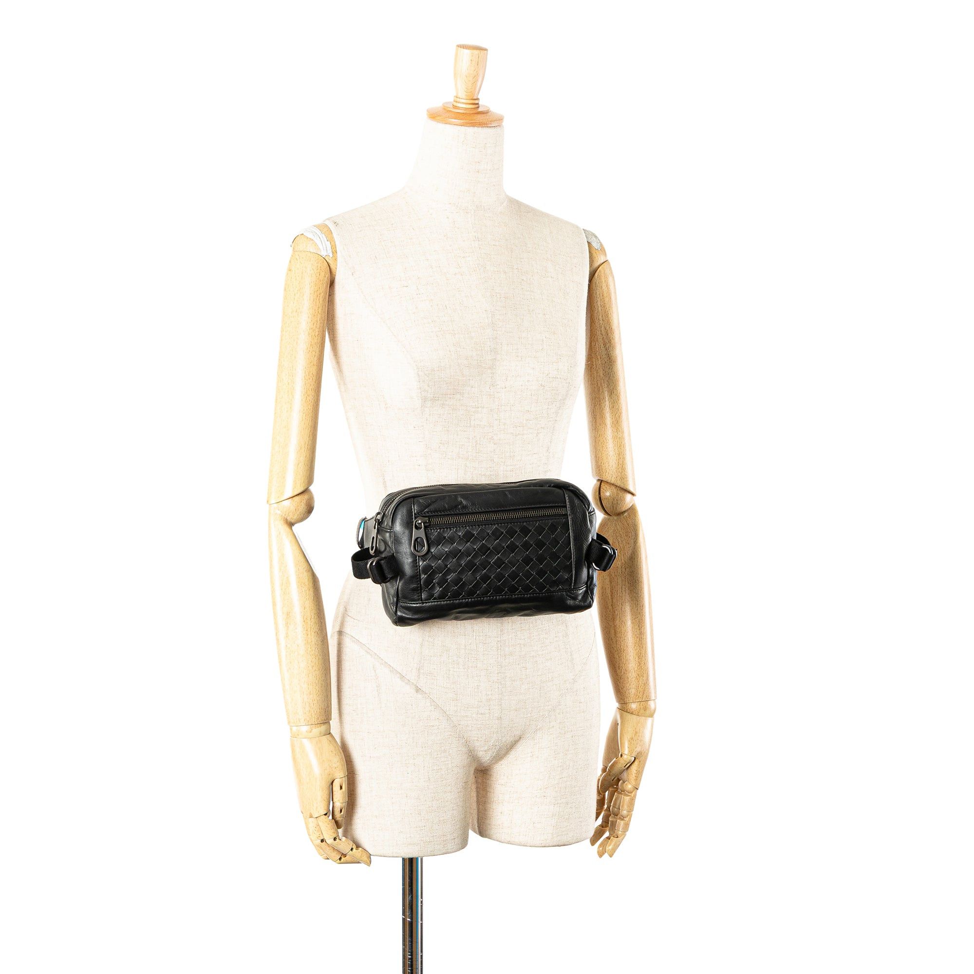 Bottega Veneta Bottega Veneta Calfskin Intrecciato Belt Bag Black Size ONE SIZE - 11 Thumbnail