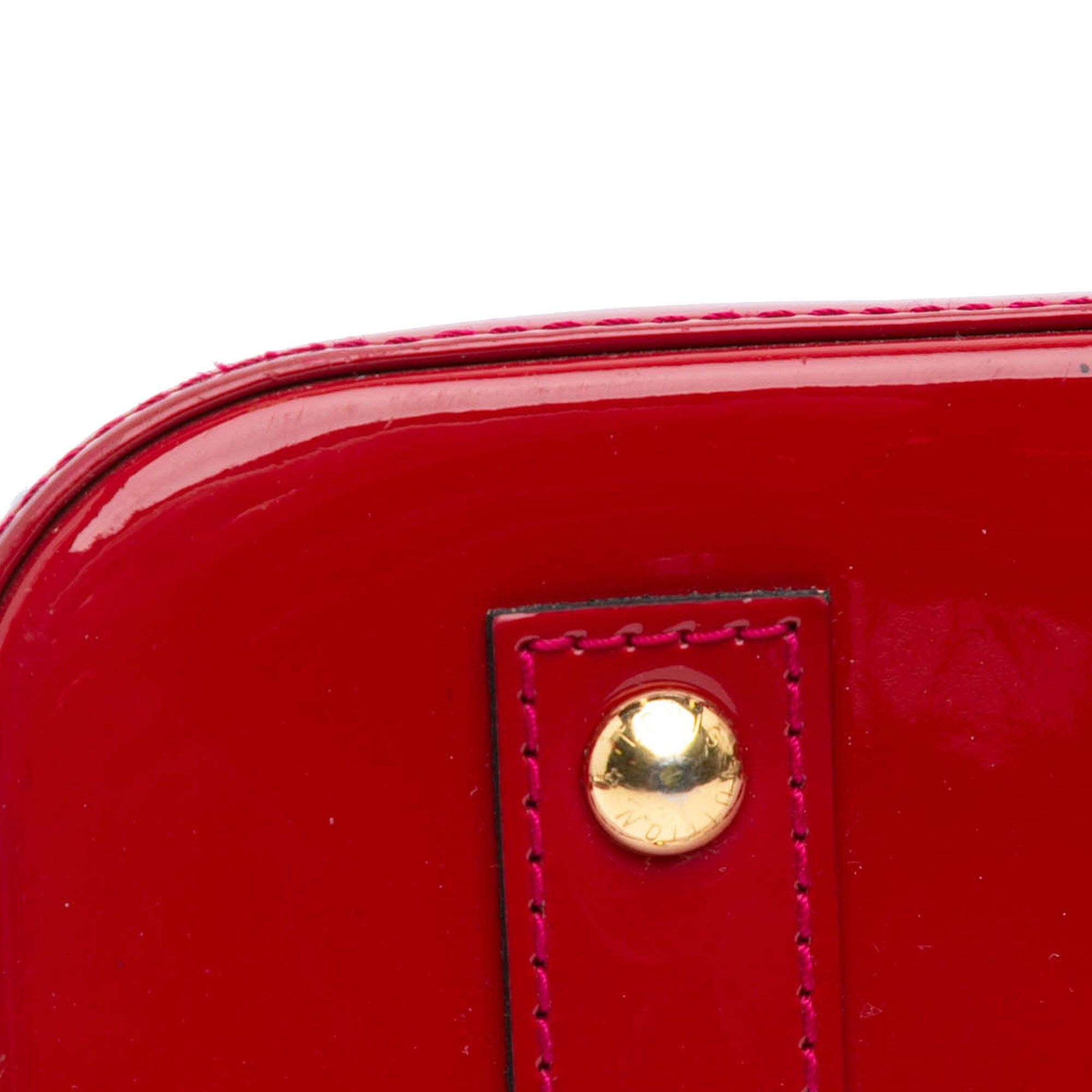 Louis Vuitton Louis Vuitton Monogram Vernis Alma BB Red Size ONE SIZE - 8 Thumbnail