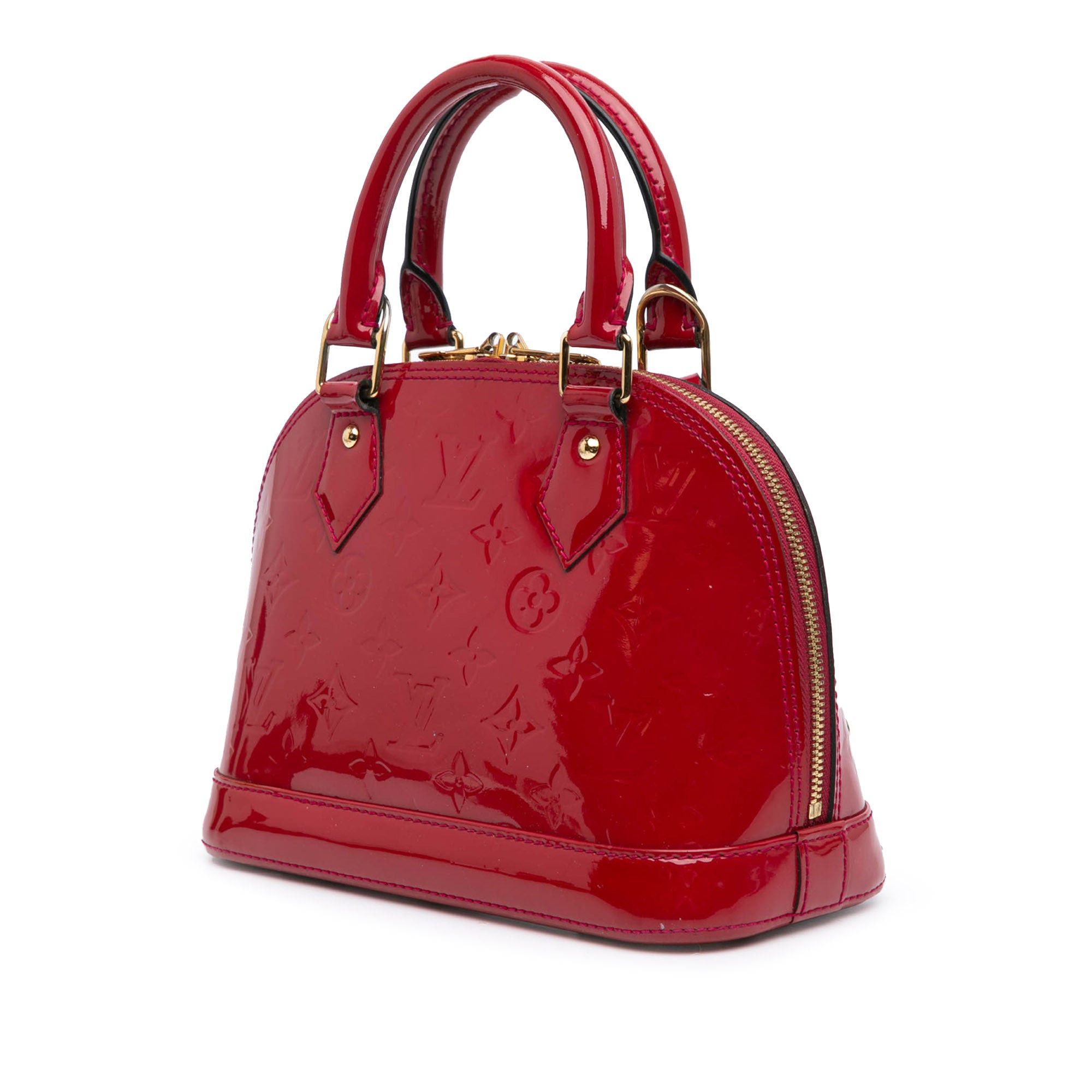 Louis Vuitton Louis Vuitton Monogram Vernis Alma BB Red Size ONE SIZE - 2 Thumbnail