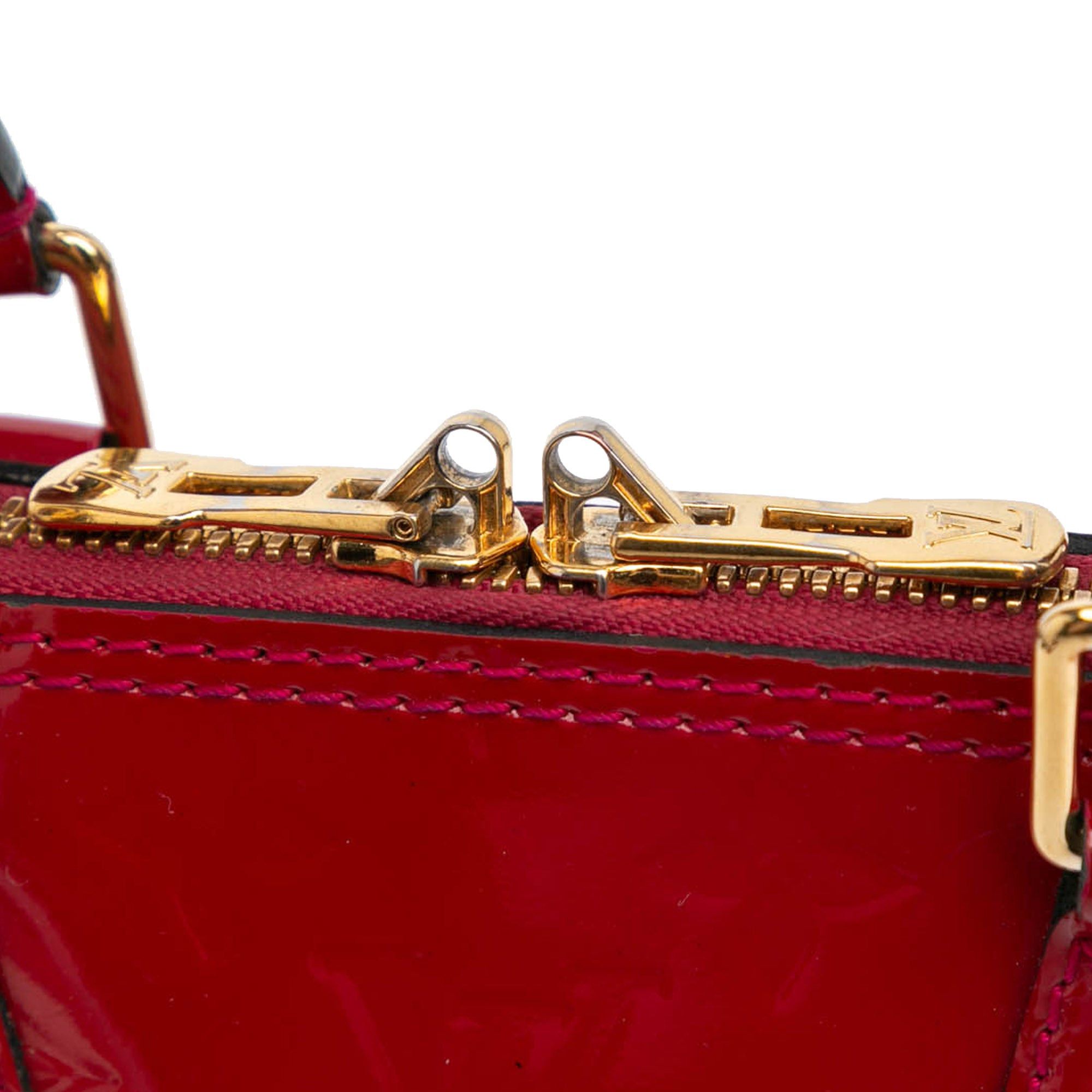 Louis Vuitton Louis Vuitton Monogram Vernis Alma BB Red Size ONE SIZE - 6 Thumbnail