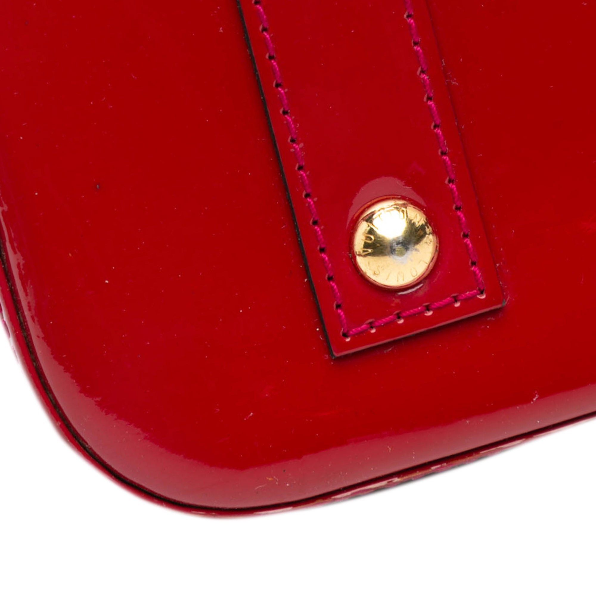 Louis Vuitton Louis Vuitton Monogram Vernis Alma BB Red Size ONE SIZE - 9 Thumbnail