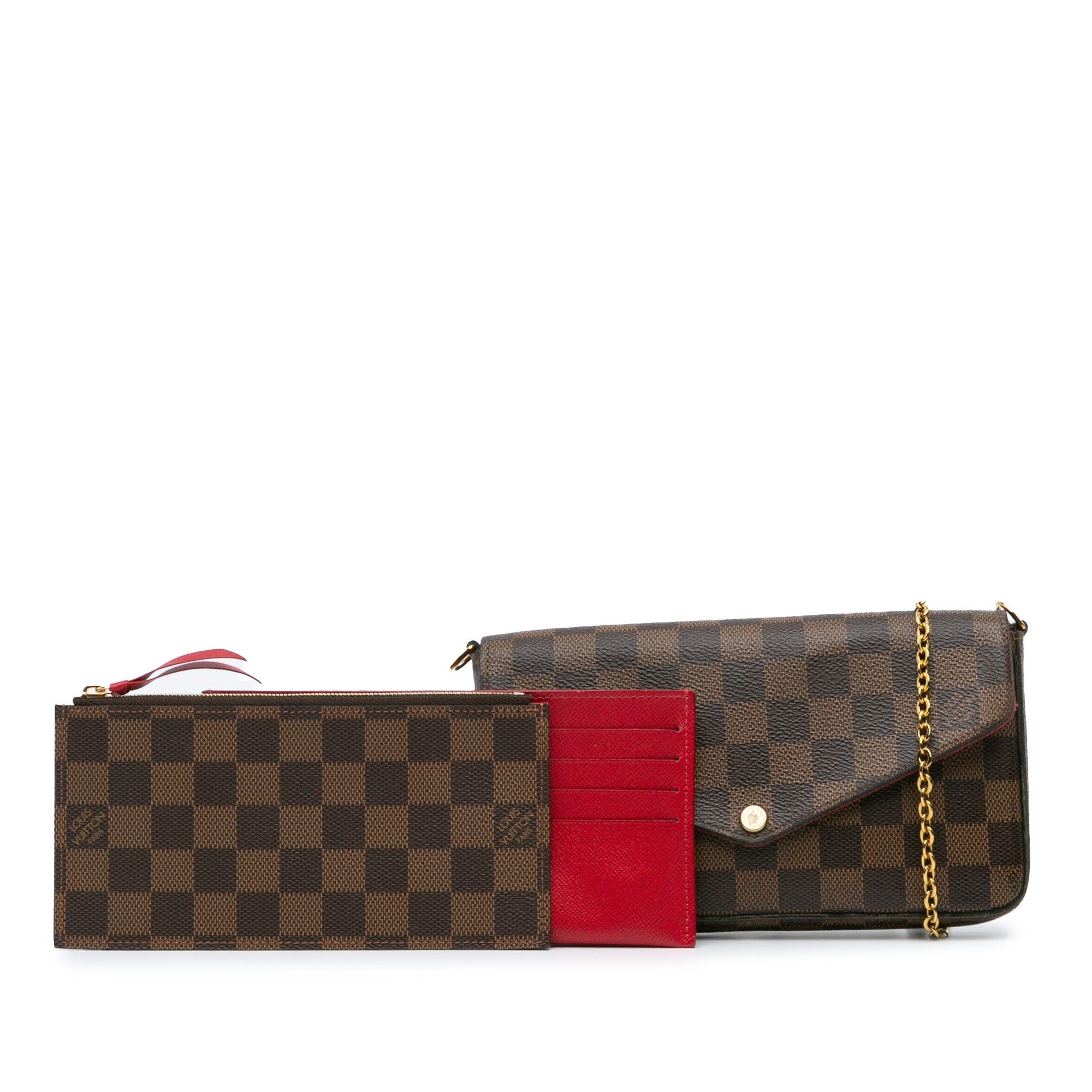 Louis Vuitton Louis Vuitton Damier Ebene Pochette Felicie Brown Size ONE SIZE - 9 Thumbnail