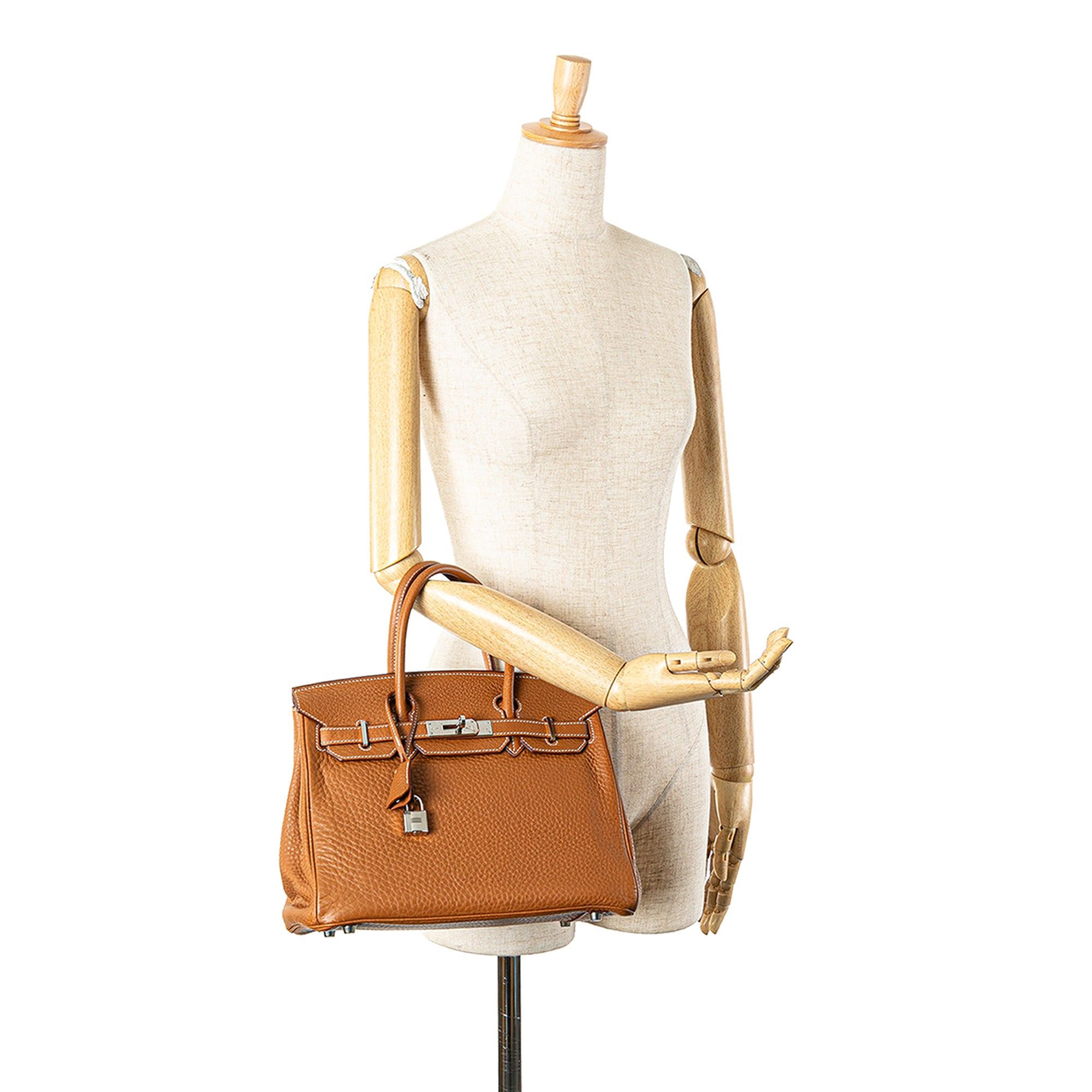 Hermes Hermès Clemence Birkin Retourne 30 Brown Size ONE SIZE - 11 Thumbnail