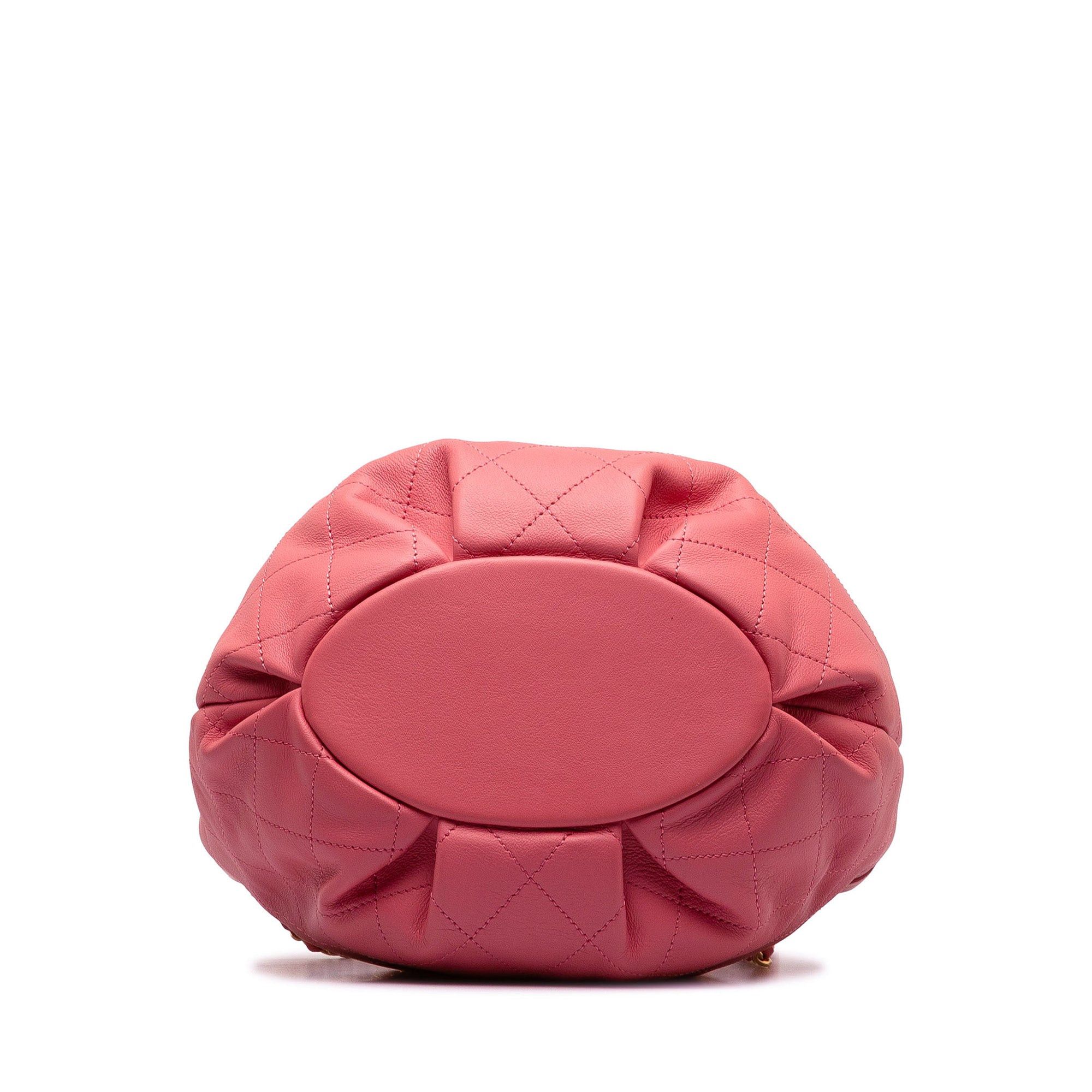 Chanel Chanel Small Quilted Calfskin Bucket Bag Pink Size ONE SIZE - 4 Thumbnail