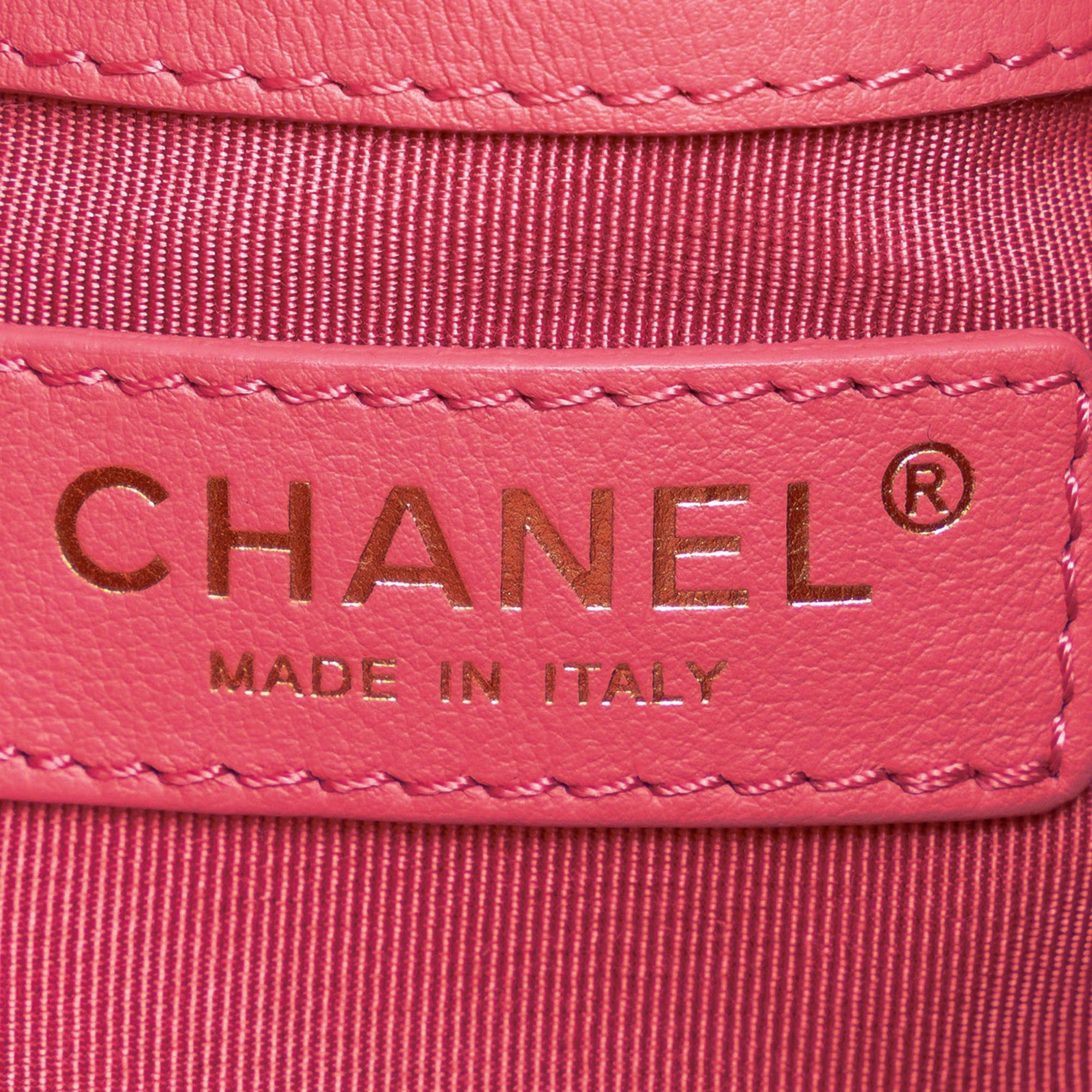 Chanel Chanel Small Quilted Calfskin Bucket Bag Pink Size ONE SIZE - 6 Thumbnail
