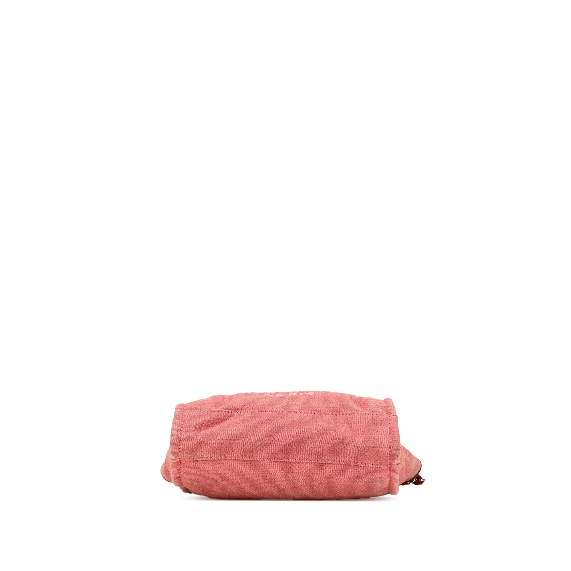 Chanel Chanel Mini Canvas Deauville Tote Red Size ONE SIZE - 3 Thumbnail