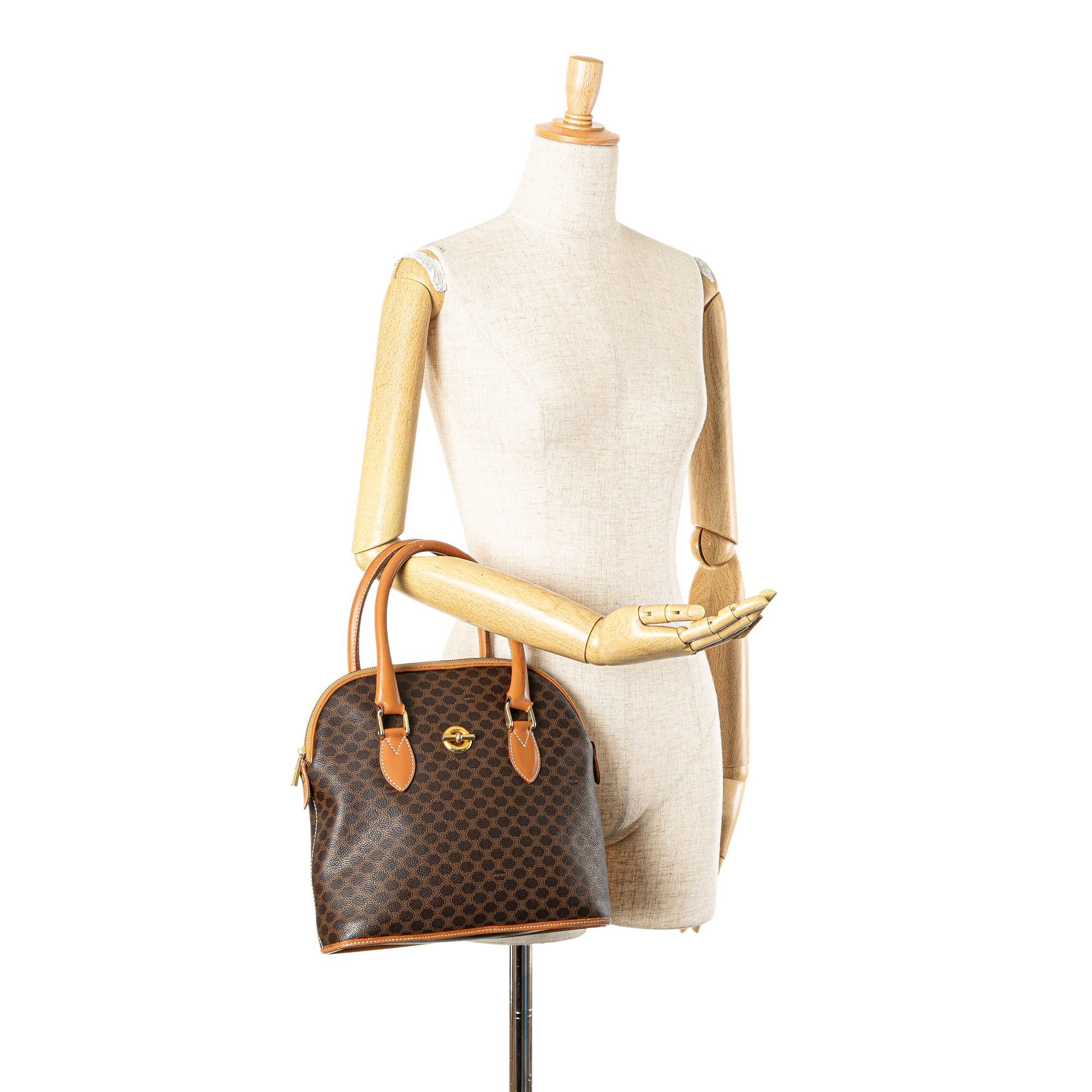 Celine Celine Macadam Coated Canvas Handbag Brown Size ONE SIZE - 6 Thumbnail