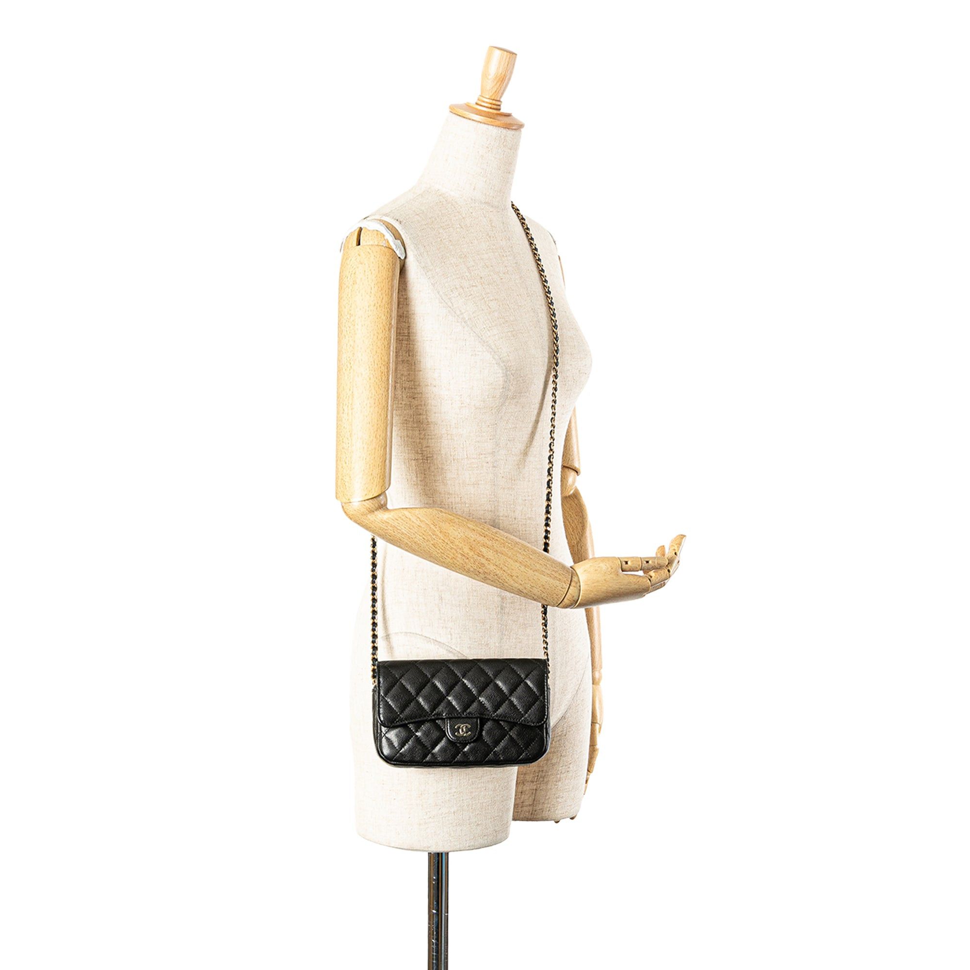 Chanel Chanel Caviar Quilted Phone Holder Wallet on Chain Black Size ONE SIZE - 13 Thumbnail