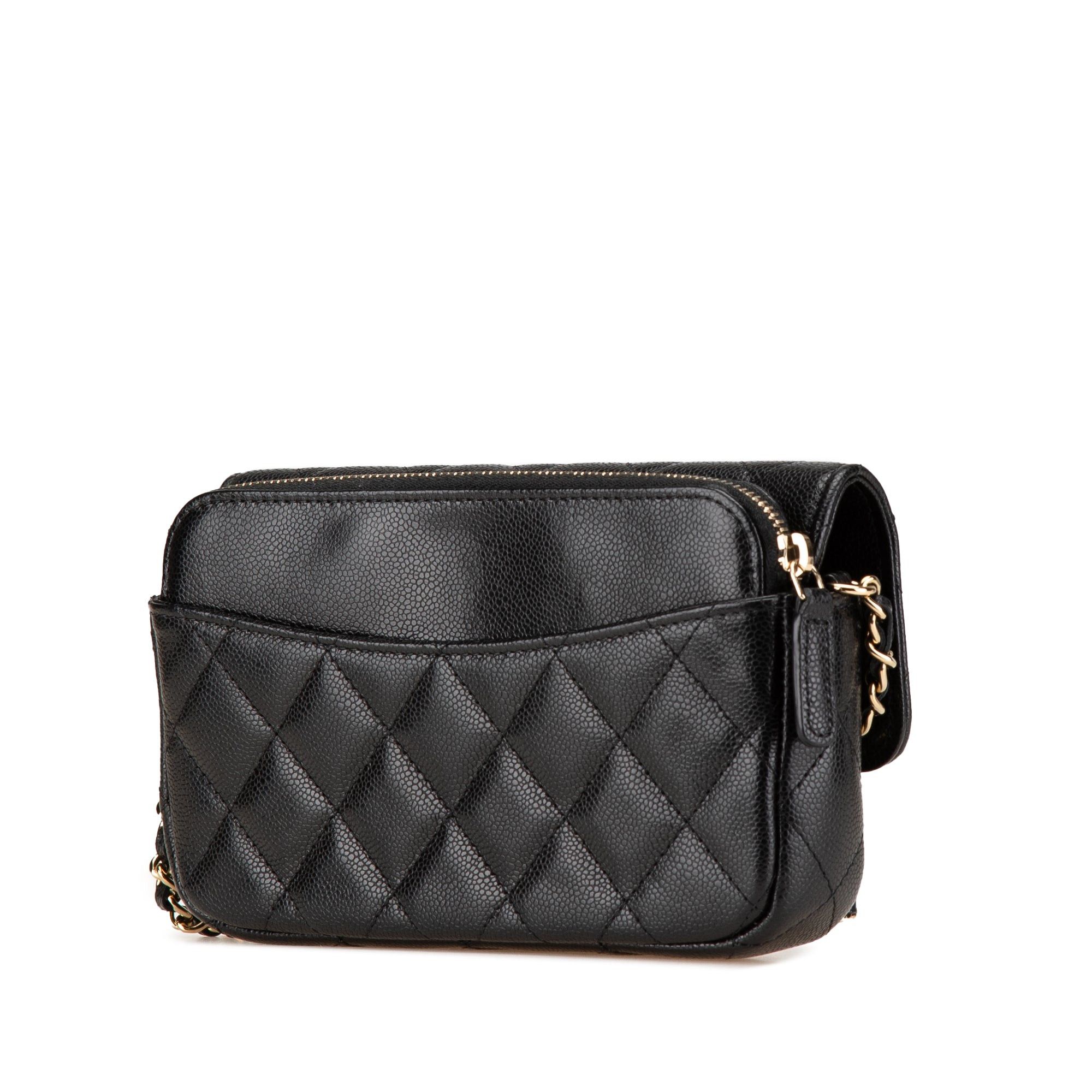 Chanel Chanel Caviar Quilted Phone Holder Wallet on Chain Black Size ONE SIZE - 2 Thumbnail