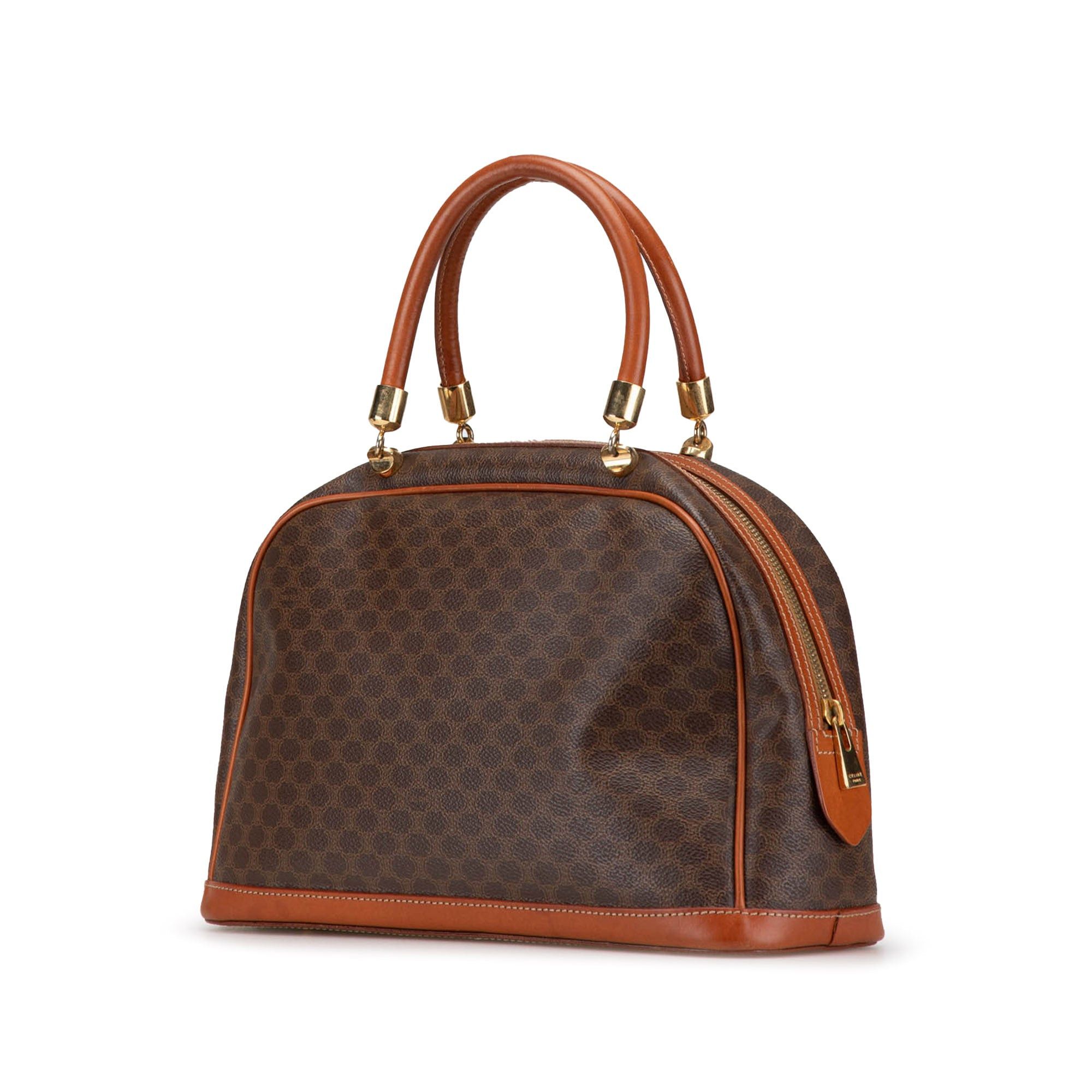 Celine Celine Macadam Coated Canvas Handbag Brown Size ONE SIZE - 2 Thumbnail