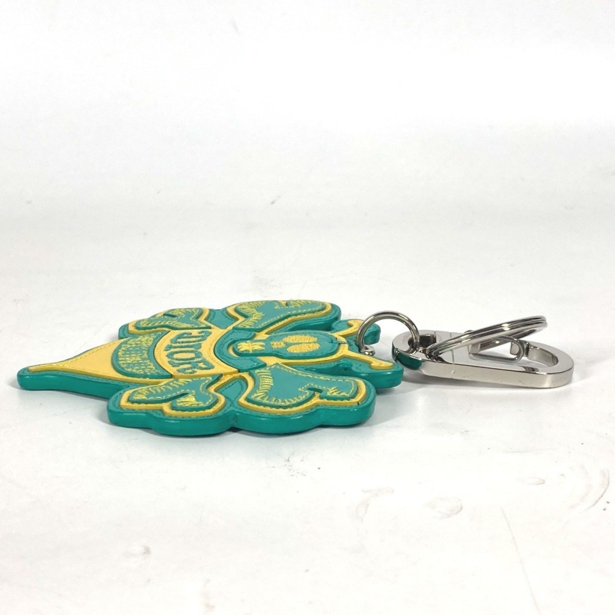 Dior Christian Dior Dior x STUSSY Collaboration Stussy BEE Bag Charm Key Ring Holder Leather Men's Green Size ONE SIZE - 7 Thumbnail