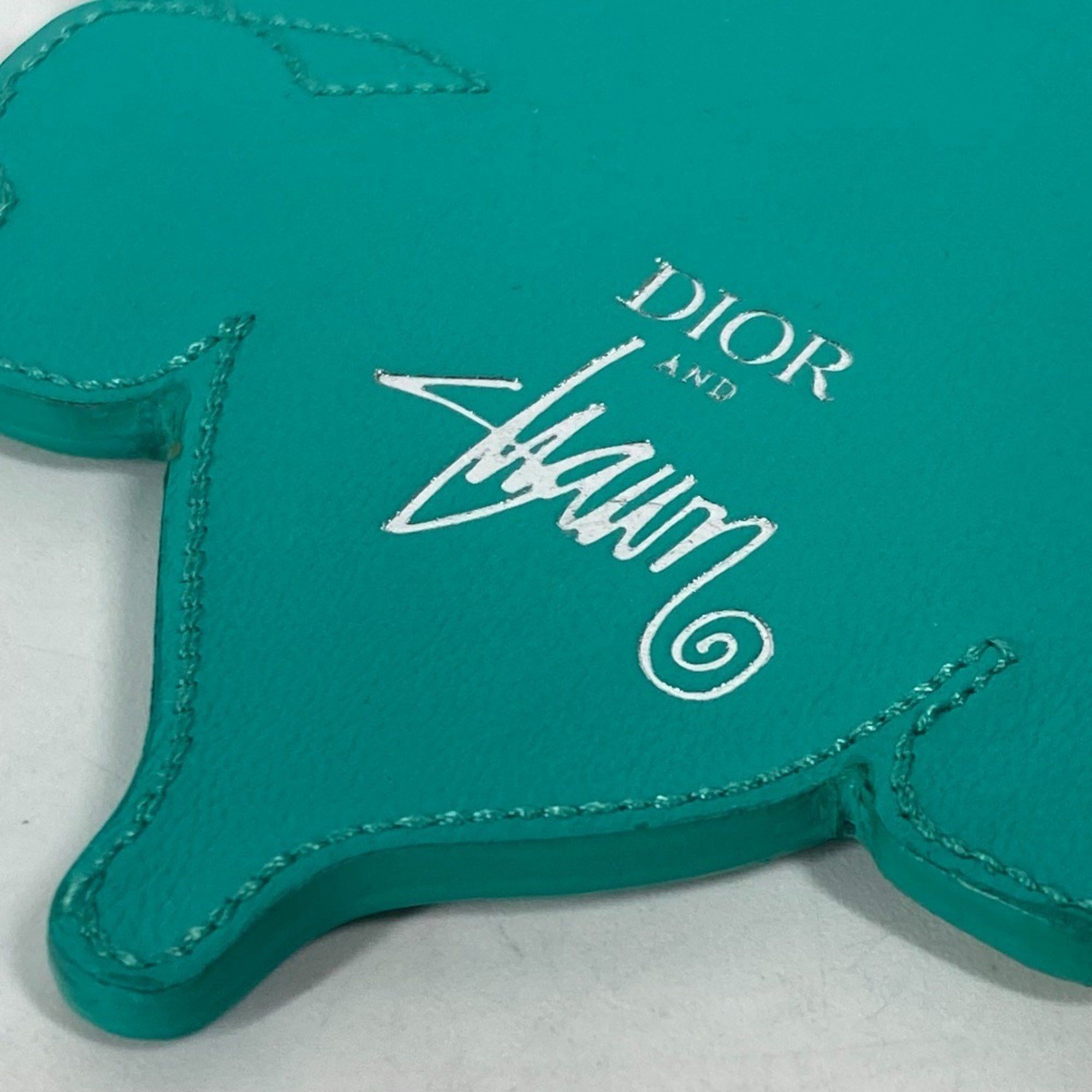 Dior Christian Dior Dior x STUSSY Collaboration Stussy BEE Bag Charm Key Ring Holder Leather Men's Green Size ONE SIZE - 13 Thumbnail