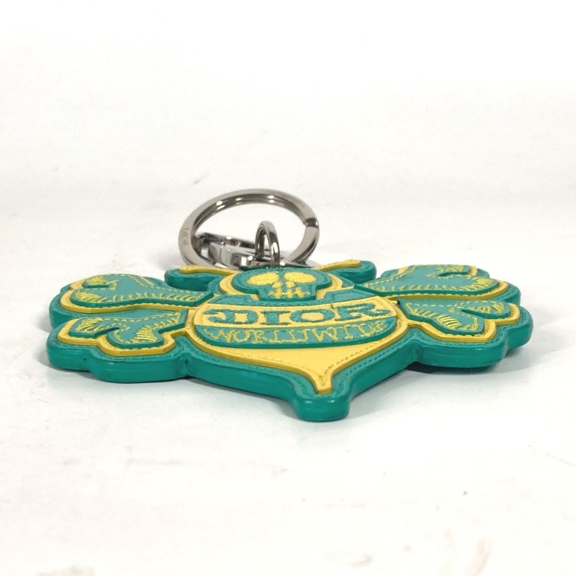 Dior Christian Dior Dior x STUSSY Collaboration Stussy BEE Bag Charm Key Ring Holder Leather Men's Green Size ONE SIZE - 10 Thumbnail
