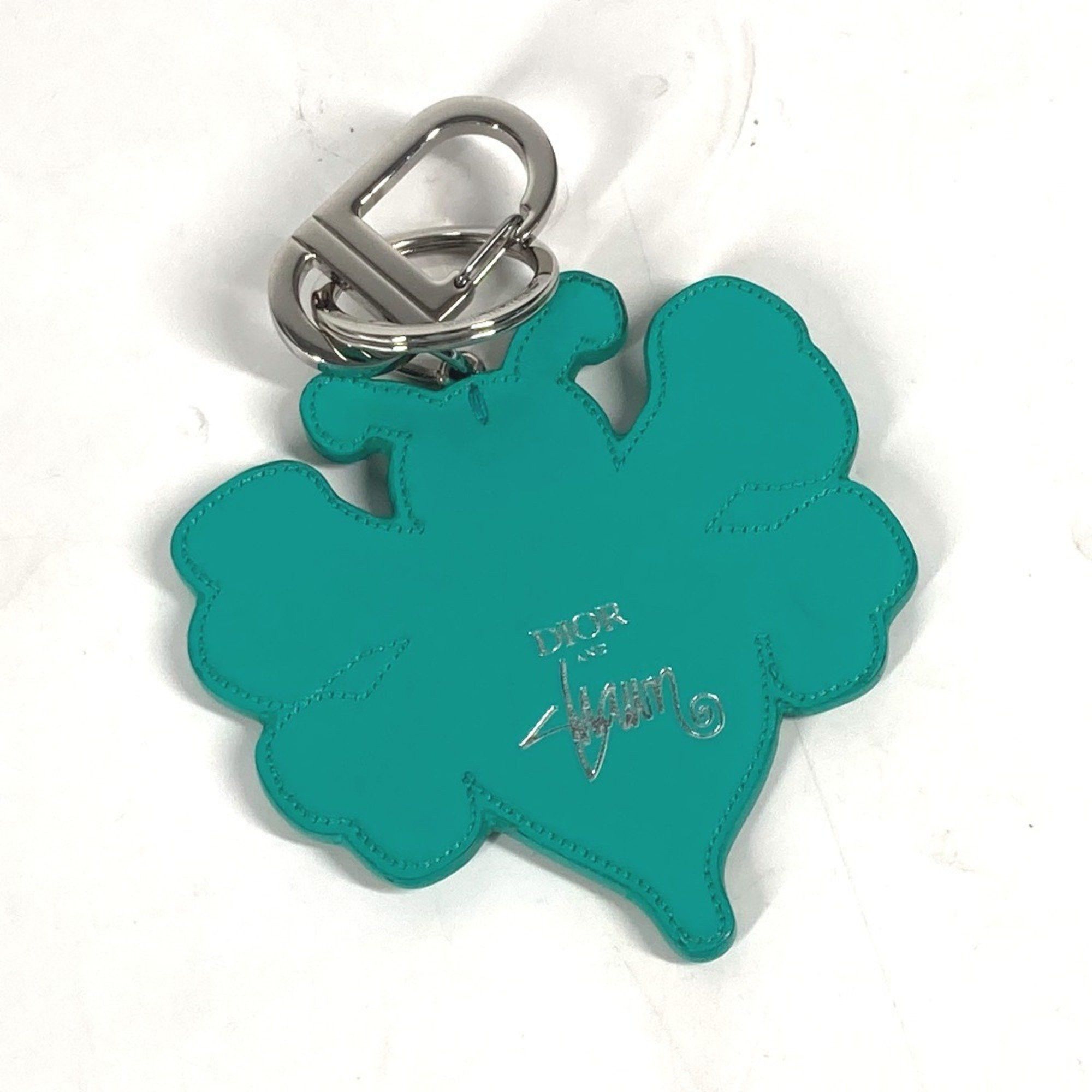 Dior Christian Dior Dior x STUSSY Collaboration Stussy BEE Bag Charm Key Ring Holder Leather Men's Green Size ONE SIZE - 2 Thumbnail