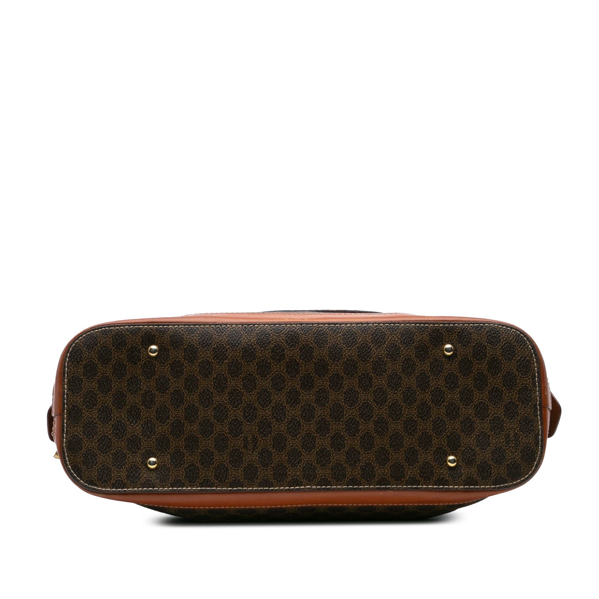 Celine Celine Macadam Coated Canvas Handbag Brown Size ONE SIZE - 3 Thumbnail