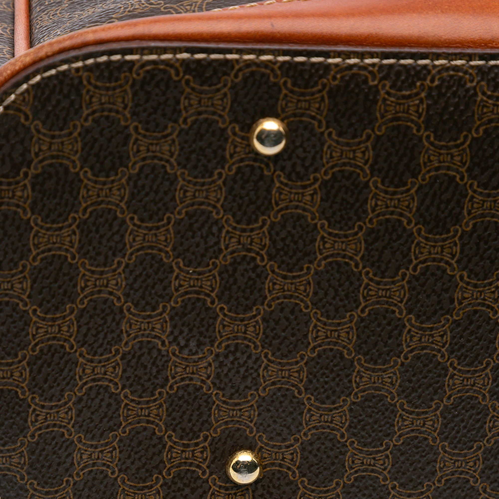 Celine Celine Macadam Coated Canvas Handbag Brown Size ONE SIZE - 7 Thumbnail
