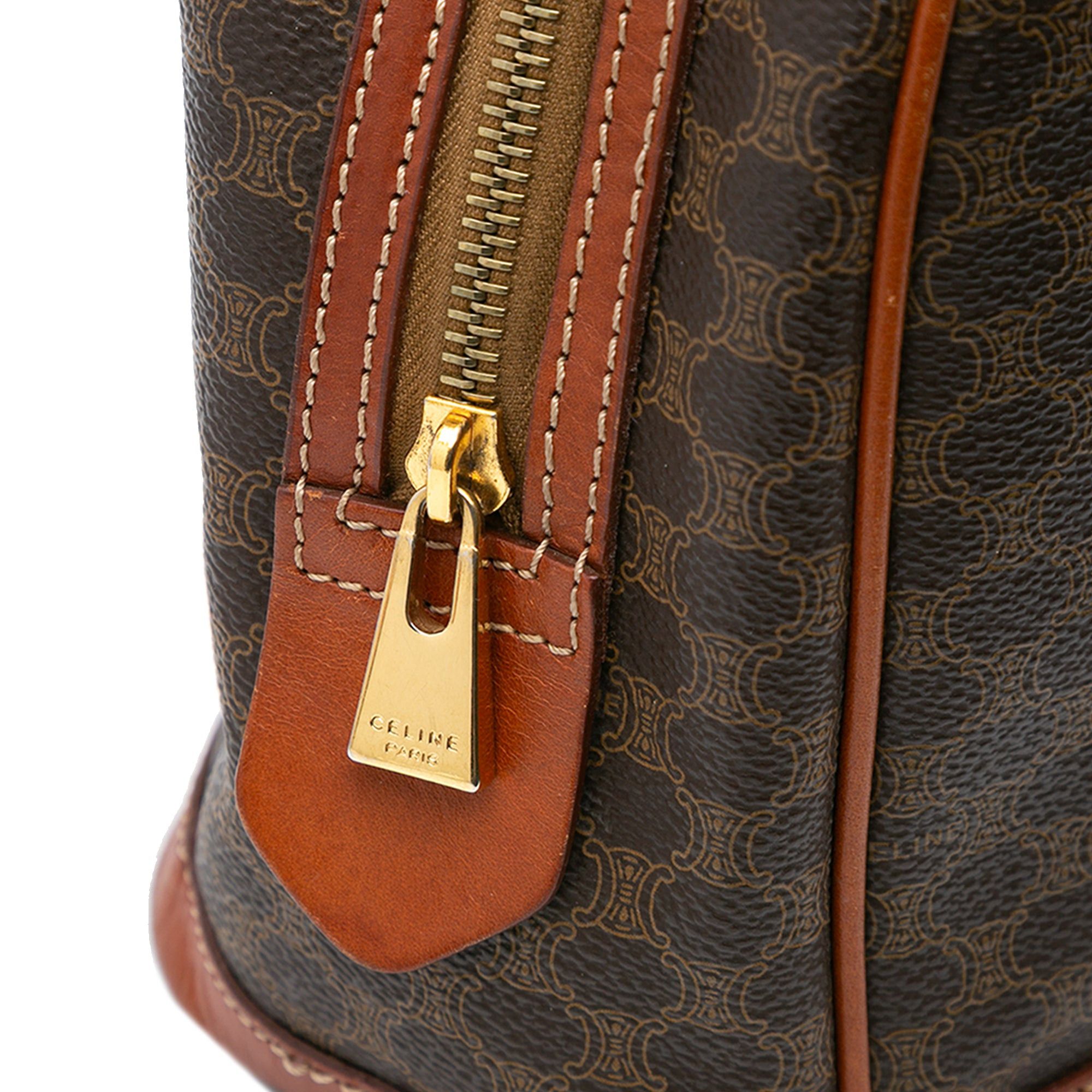 Celine Celine Macadam Coated Canvas Handbag Brown Size ONE SIZE - 9 Thumbnail