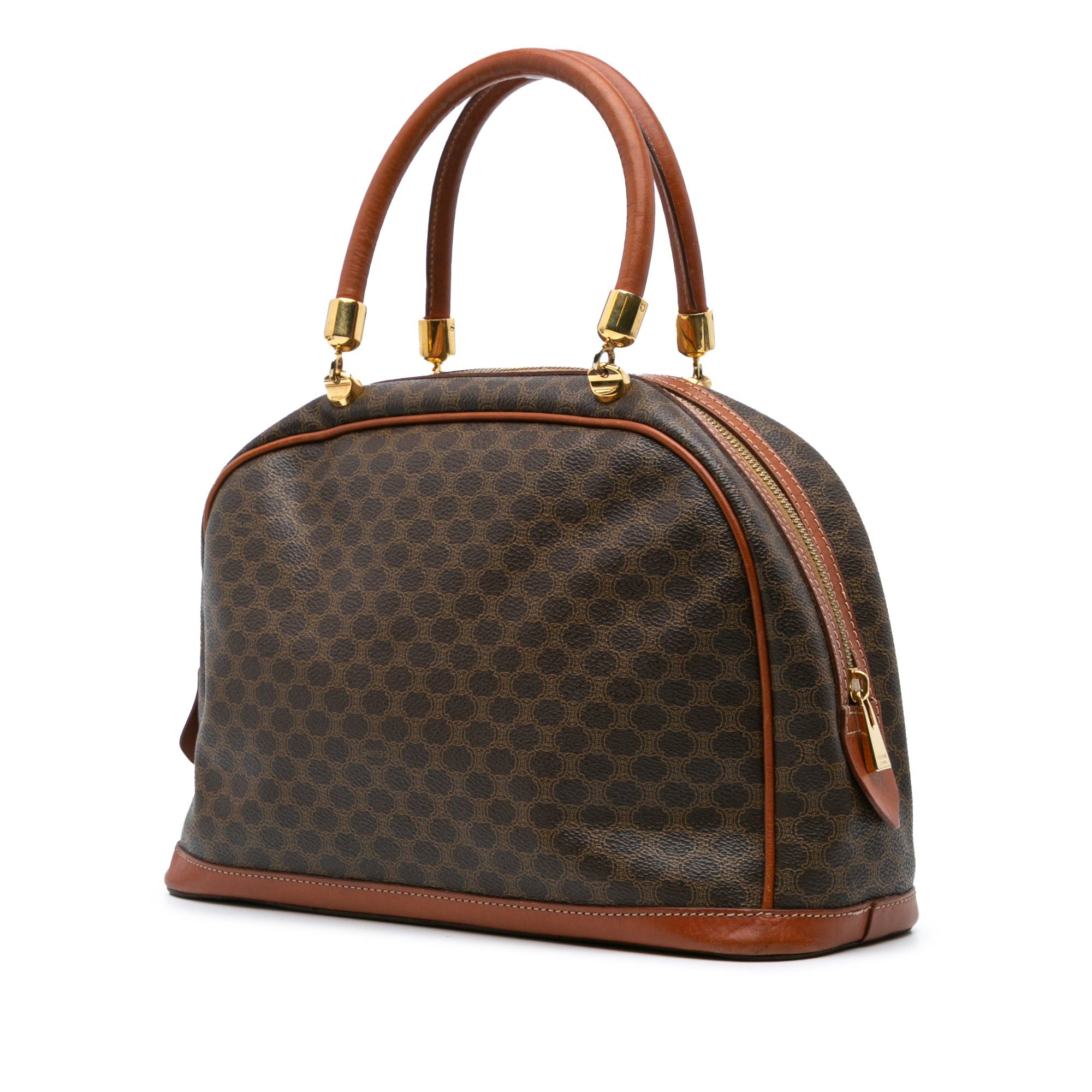 Celine Celine Macadam Coated Canvas Handbag Brown Size ONE SIZE - 2 Thumbnail