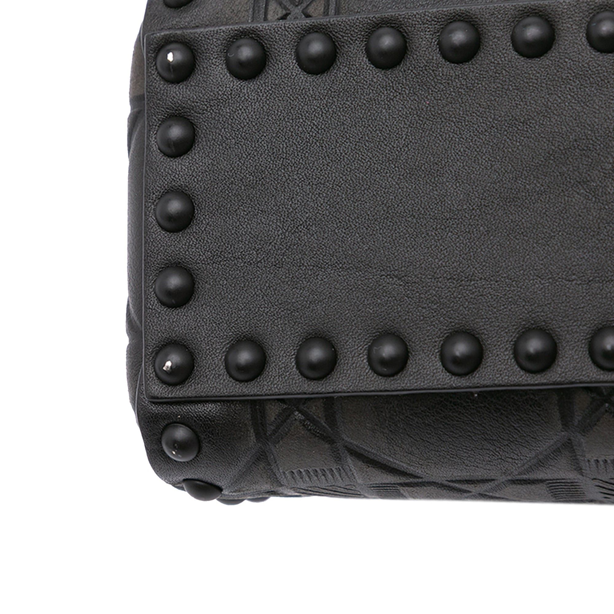 Dior Dior Mini Ultra Matte Calfskin Cannage Studded Flower Lady Dior Black Size ONE SIZE - 8 Thumbnail