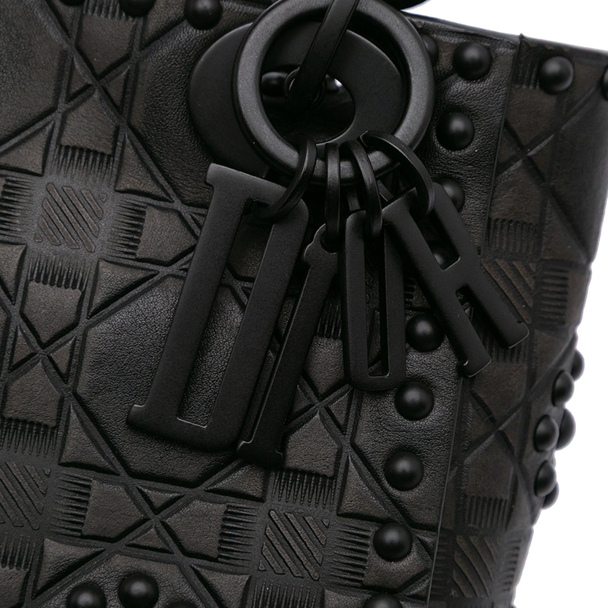 Dior Dior Mini Ultra Matte Calfskin Cannage Studded Flower Lady Dior Black Size ONE SIZE - 7 Thumbnail