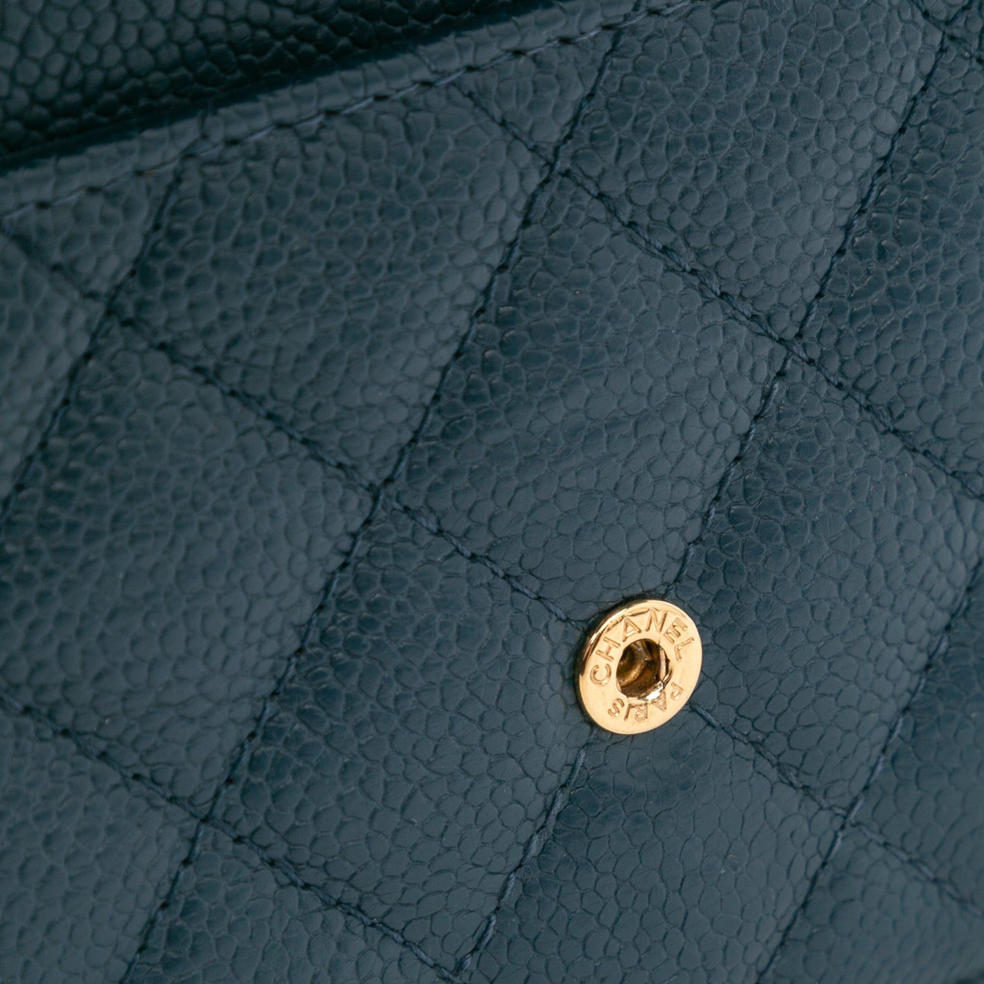 Chanel Chanel Quilted Caviar Boy Wallet on Chain Blue Size ONE SIZE - 9 Thumbnail