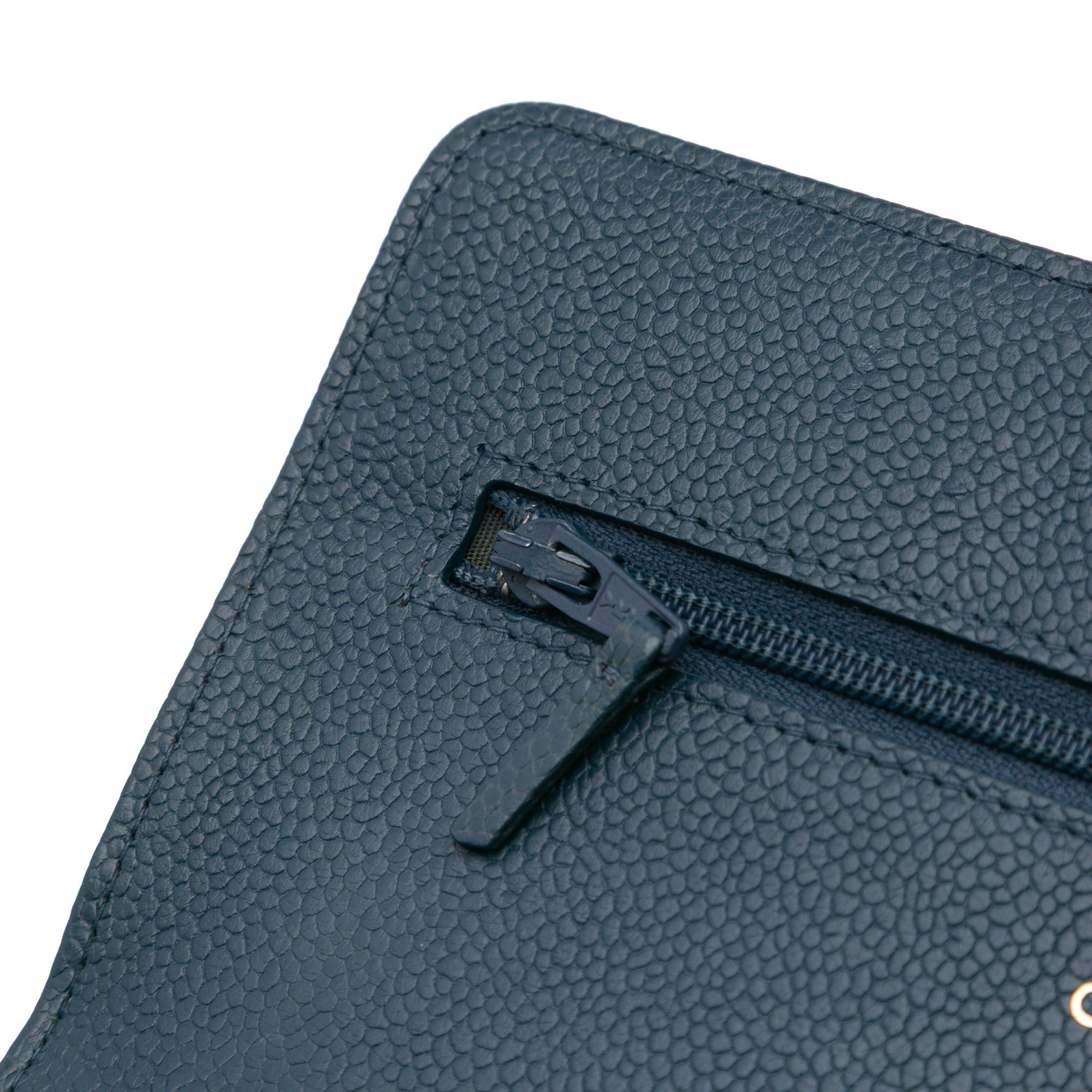 Chanel Chanel Quilted Caviar Boy Wallet on Chain Blue Size ONE SIZE - 7 Thumbnail