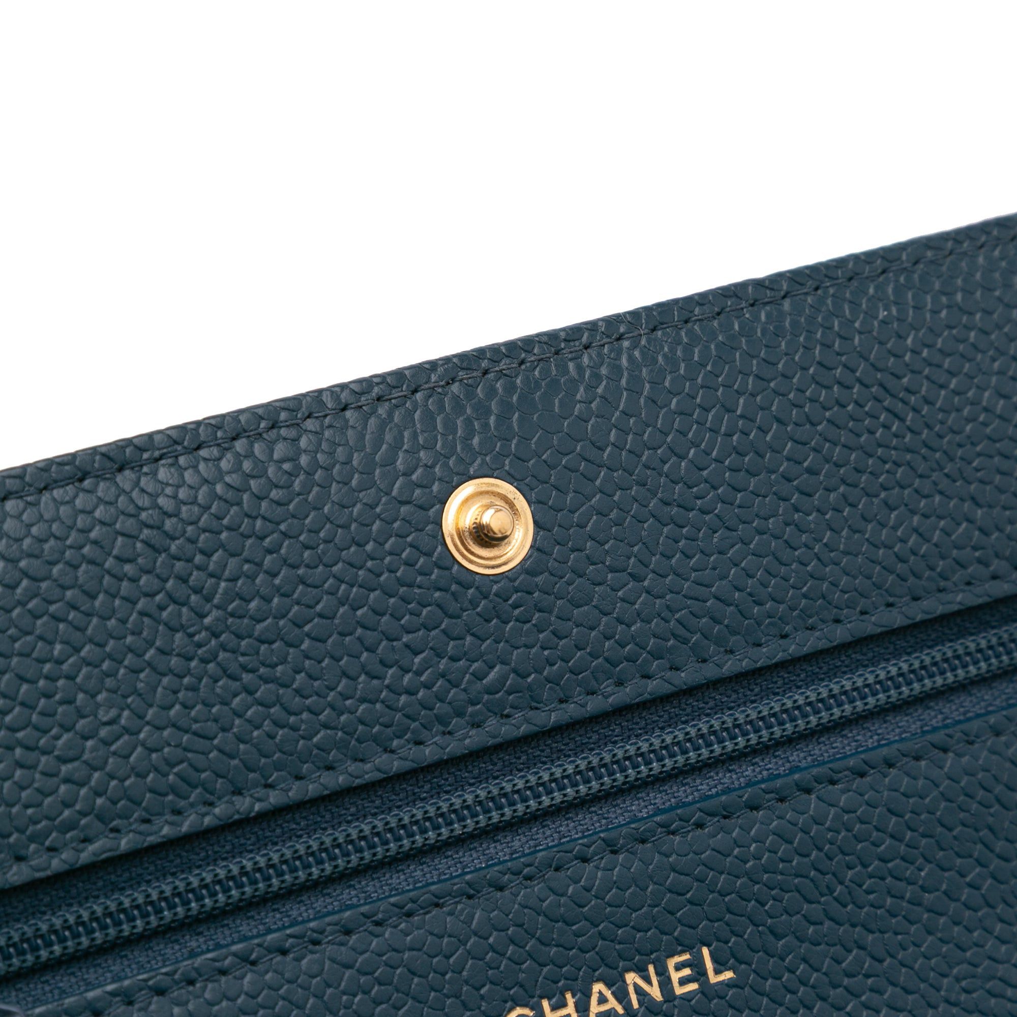 Chanel Chanel Quilted Caviar Boy Wallet on Chain Blue Size ONE SIZE - 8 Thumbnail
