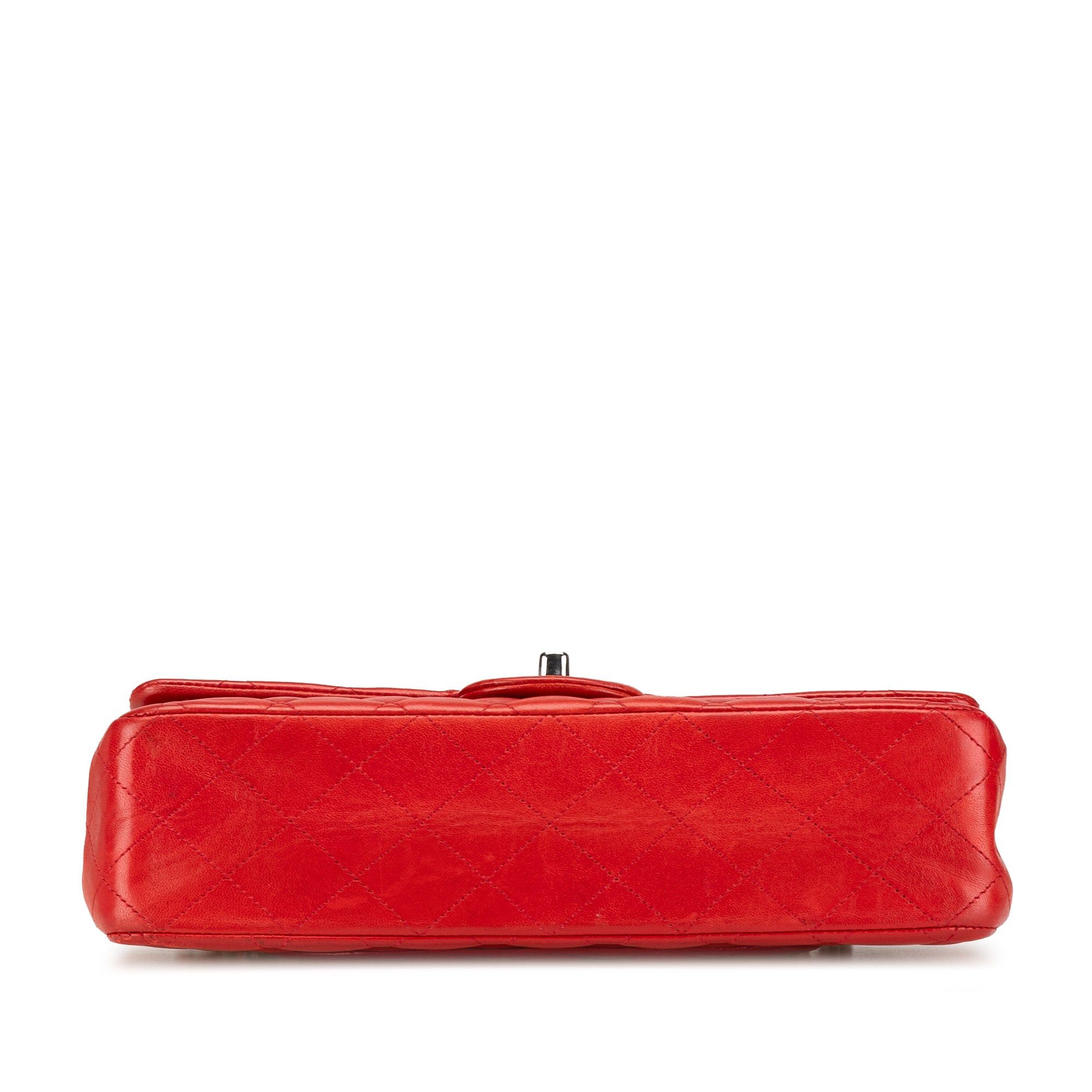 Chanel Chanel Medium Classic Lambskin Double Flap Red Size ONE SIZE - 3 Thumbnail