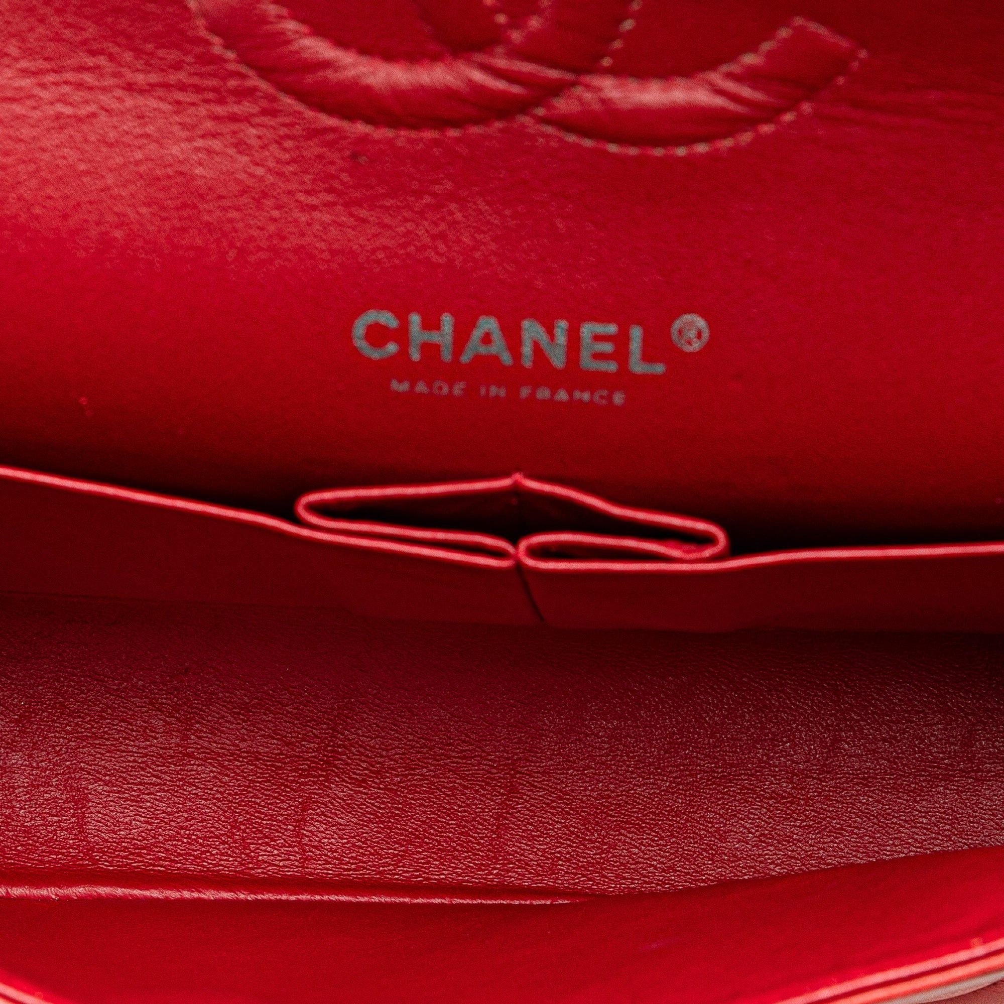 Chanel Chanel Medium Classic Lambskin Double Flap Red Size ONE SIZE - 4 Thumbnail