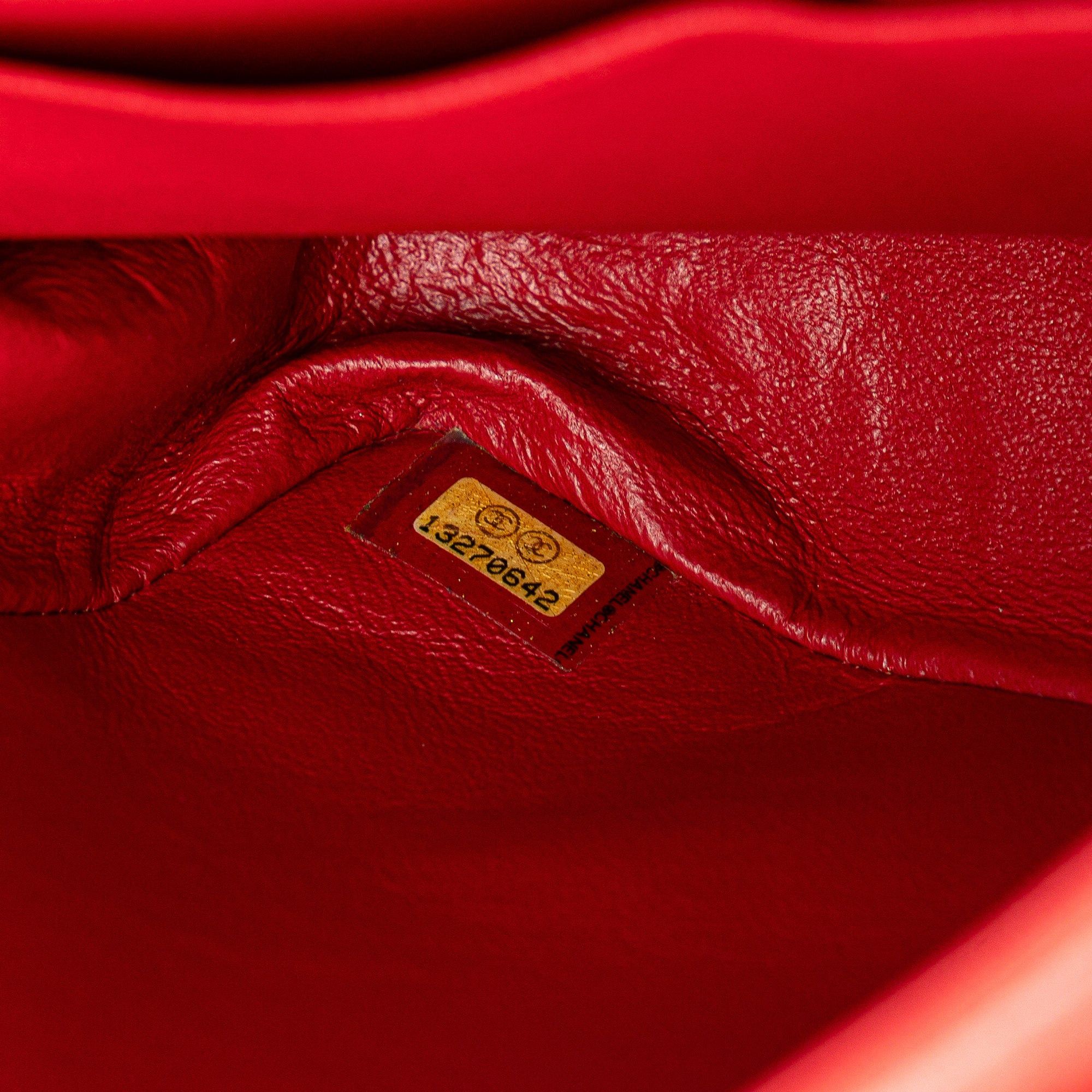 Chanel Chanel Medium Classic Lambskin Double Flap Red Size ONE SIZE - 6 Thumbnail